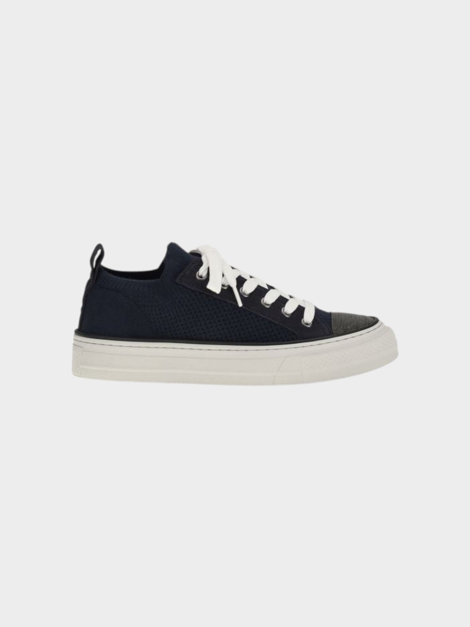 Brunello Cucinelli Black Cotton Low Top Sneakers