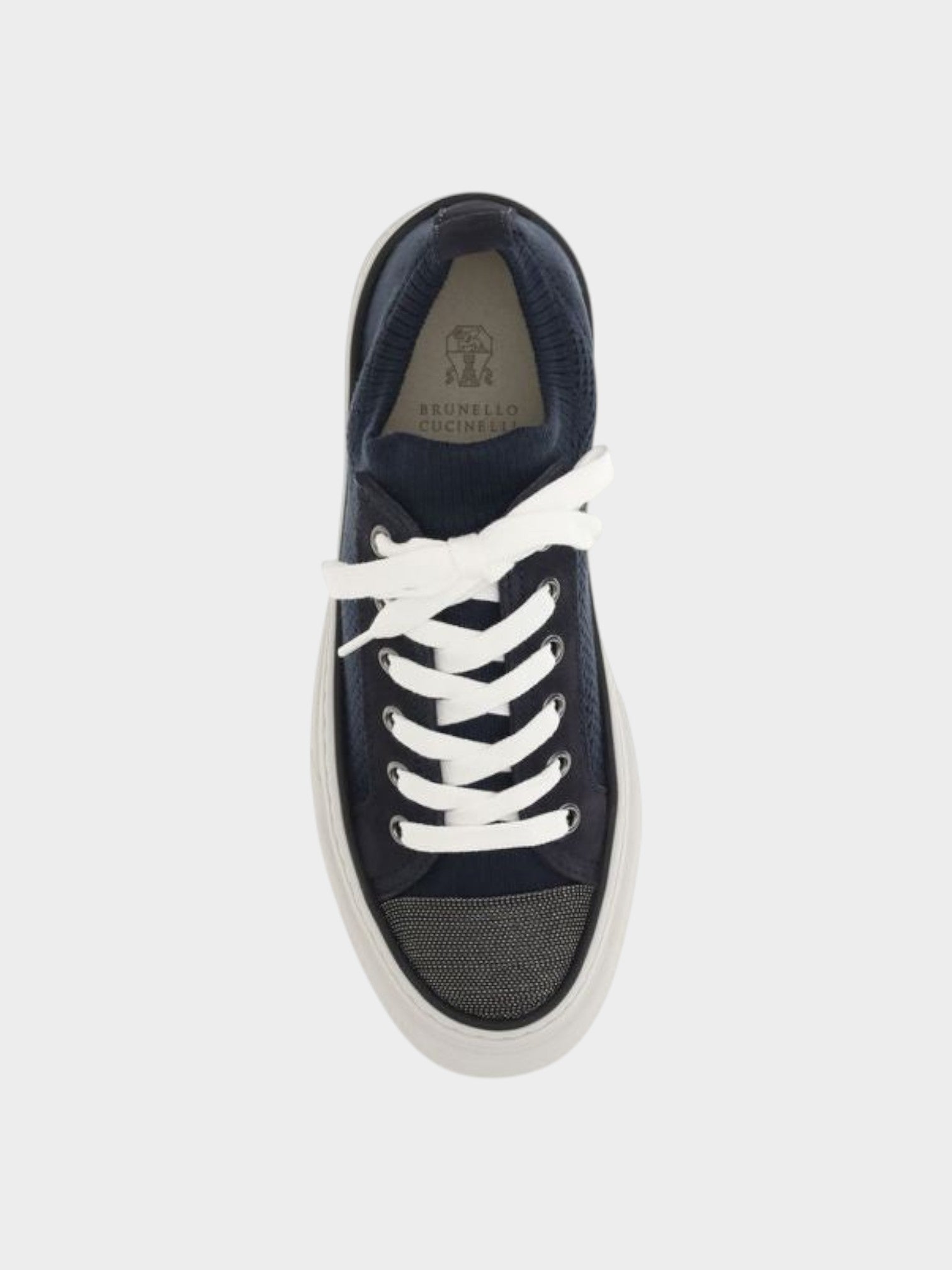 Brunello Cucinelli Black Cotton Low Top Sneakers-thumbmail-4