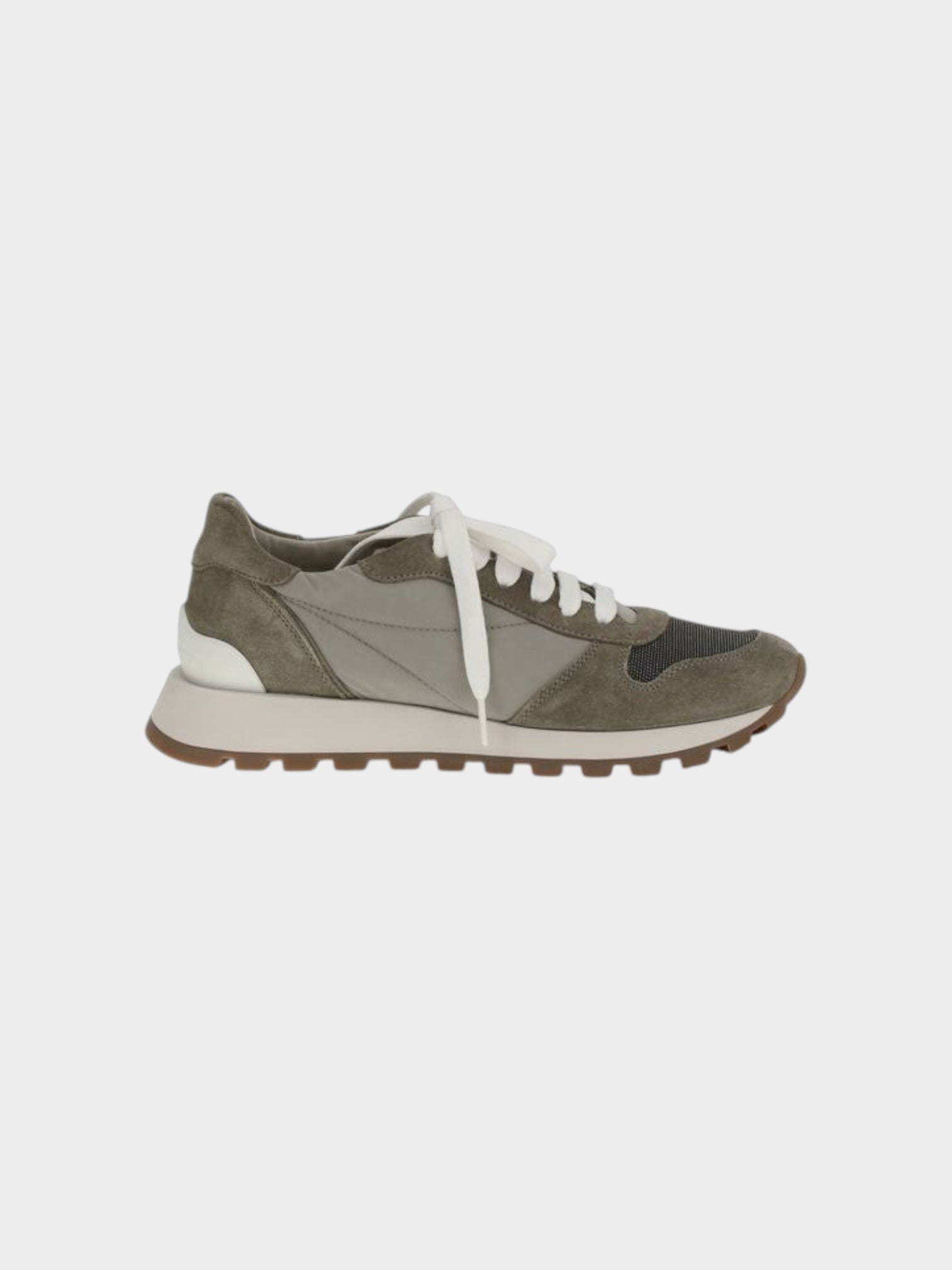 Brunello Cucinelli Bicolor Calf Leather Bos Taurus Athletic Sneakers