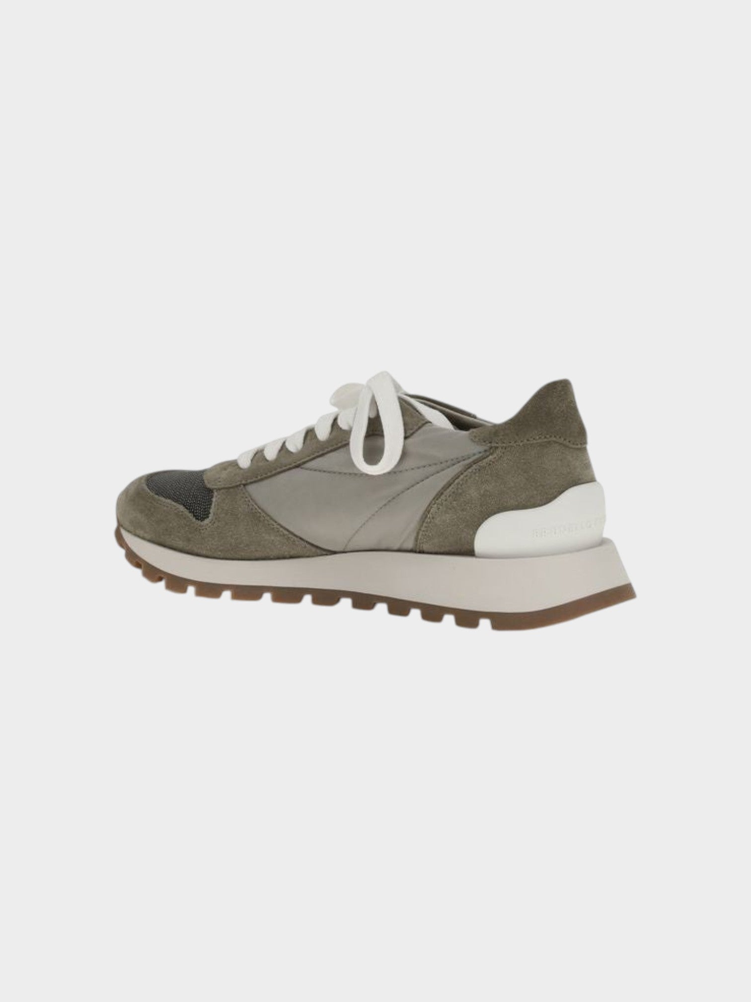 Brunello Cucinelli Bicolor Calf Leather Bos Taurus Athletic Sneakers-thumbmail-3