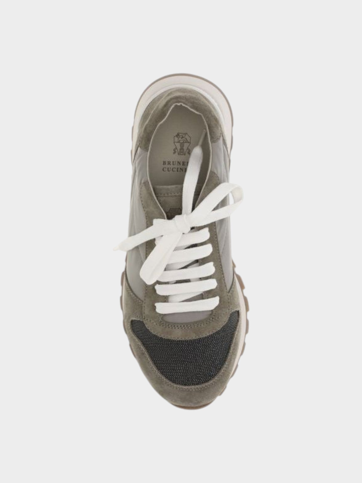 Brunello Cucinelli Bicolor Calf Leather Bos Taurus Athletic Sneakers-thumbmail-4