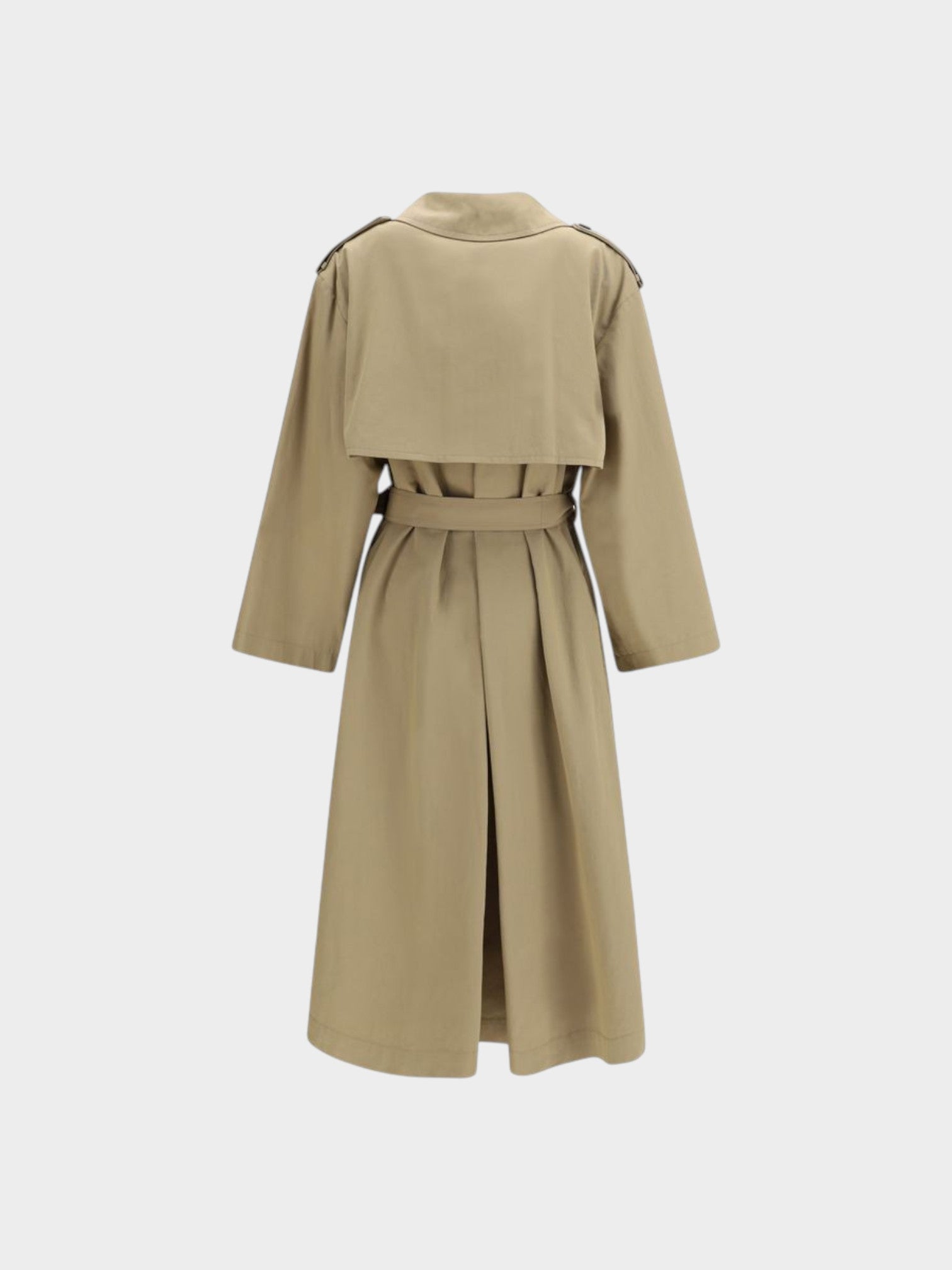 Max Mara Beige Cotton Trench Coat-thumbmail-2