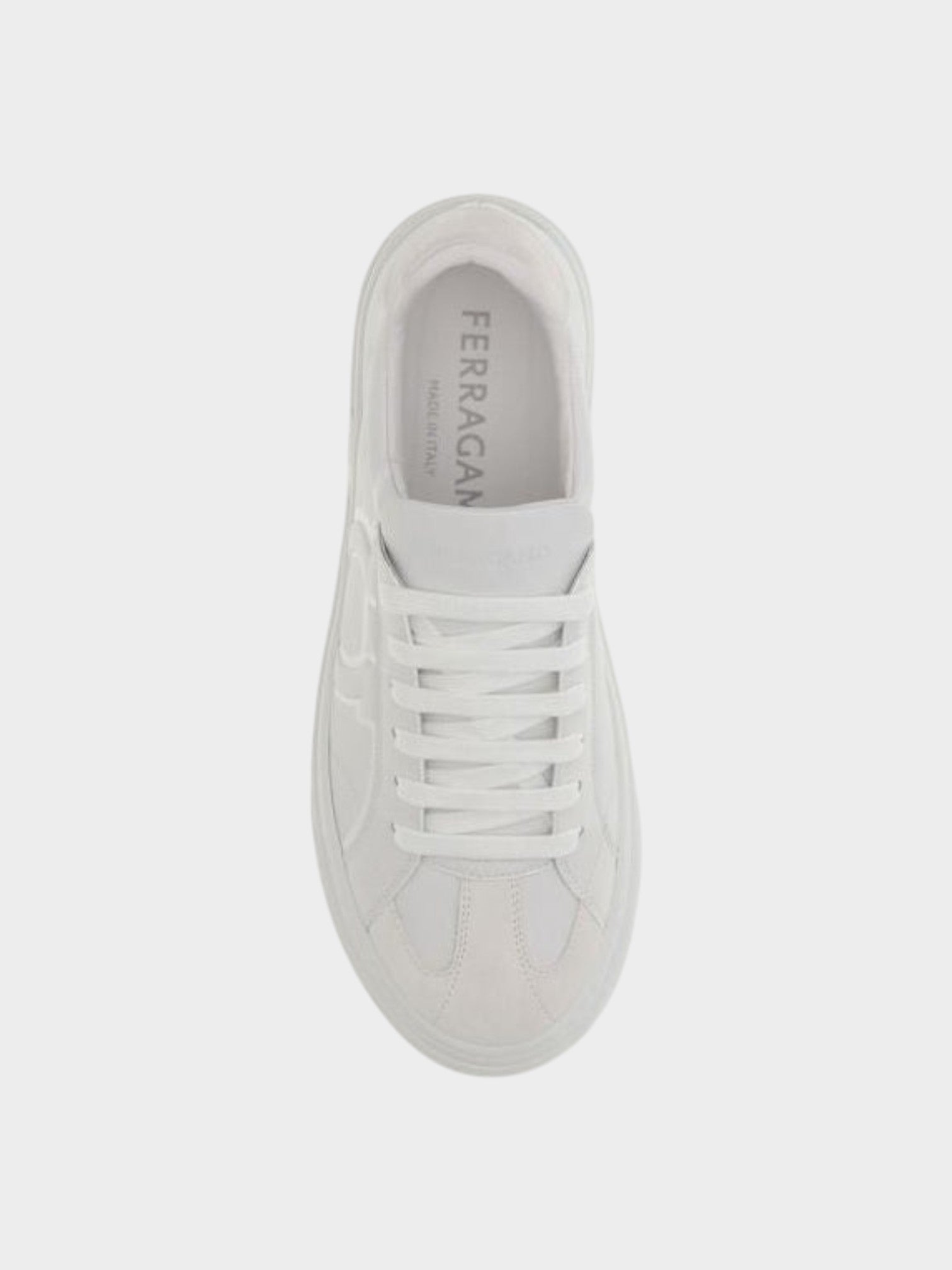 Ferragamo White Calf Leather Bos Taurus Sneakers-thumbmail-4