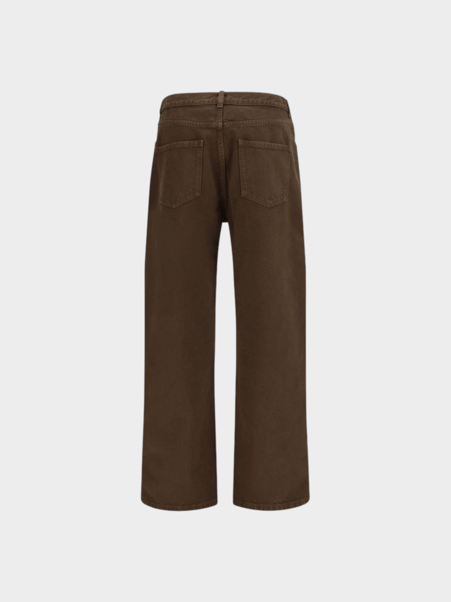 The Row Brown Cotton Straight-Leg Jeans-thumbmail-2