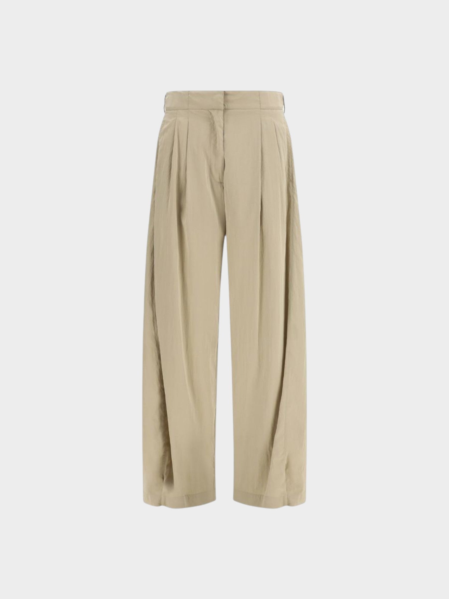 The Row Beige Silk Casual Pants