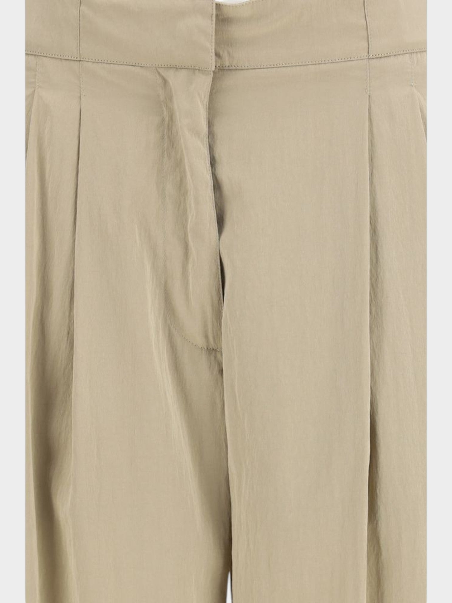 The Row Beige Silk Casual Pants-thumbmail-3