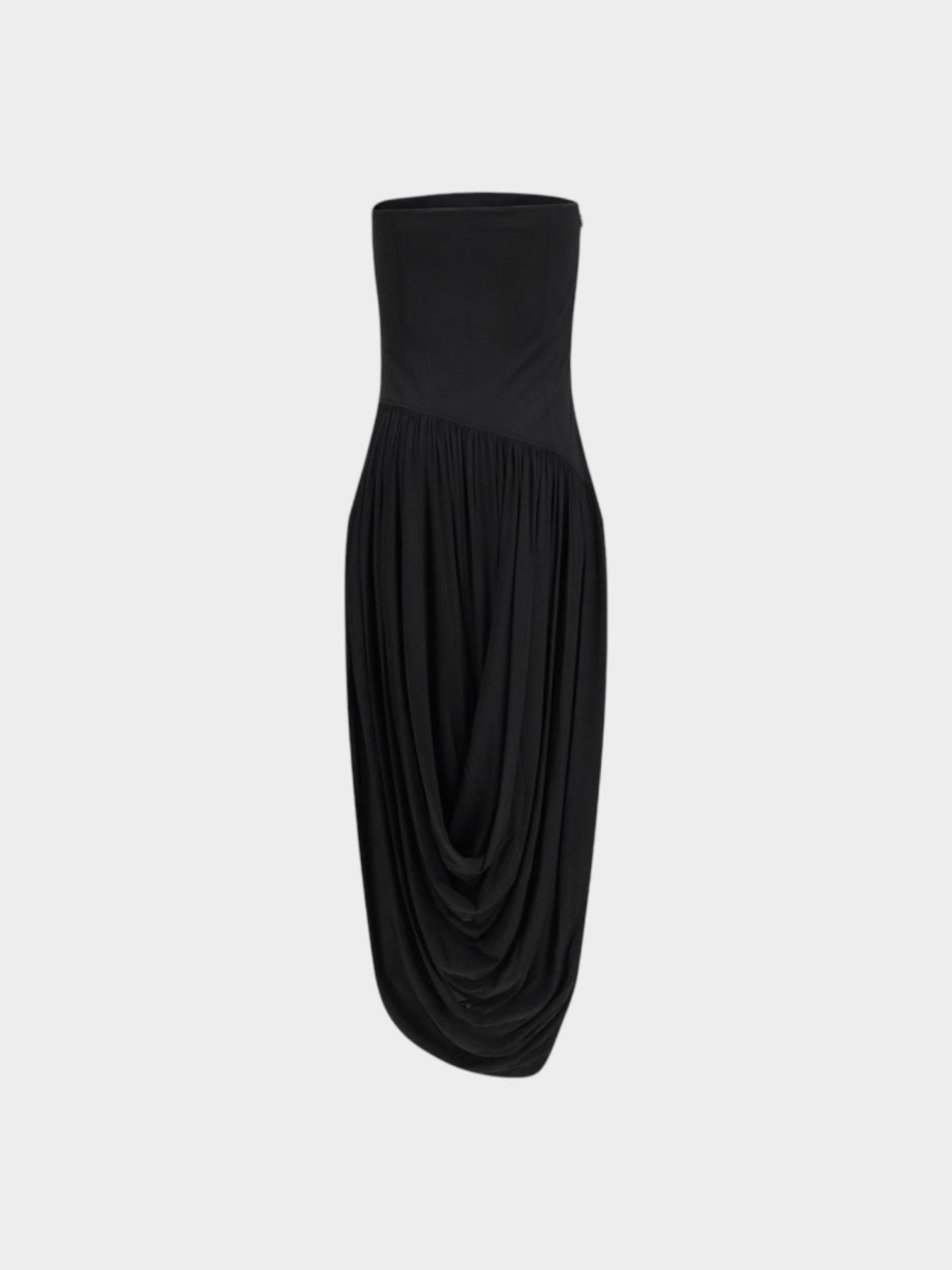 Ferragamo Black Viscose Cocktail Dress-thumbmail-2
