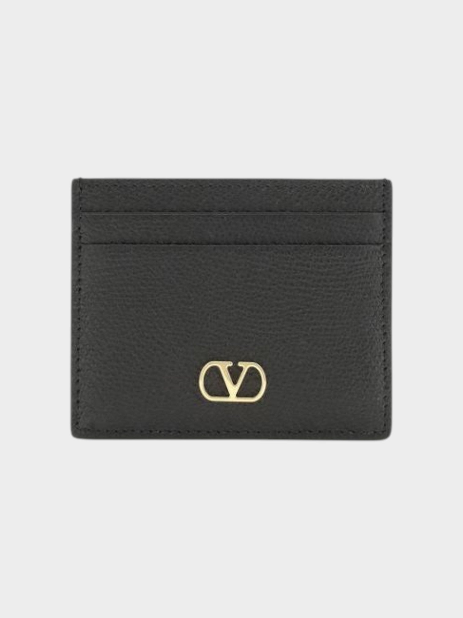 Valentino Garavani Black Calf Leather Bos Taurus Wallet