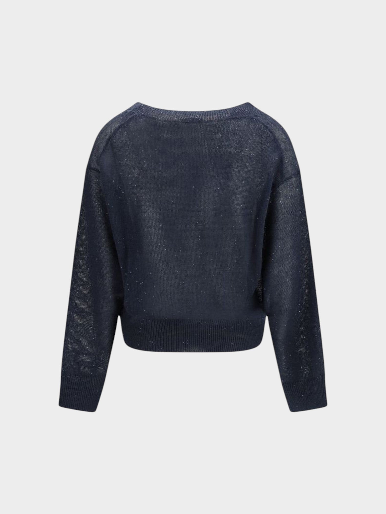 Brunello Cucinelli Blue Linen T-Shirt-thumbmail-2