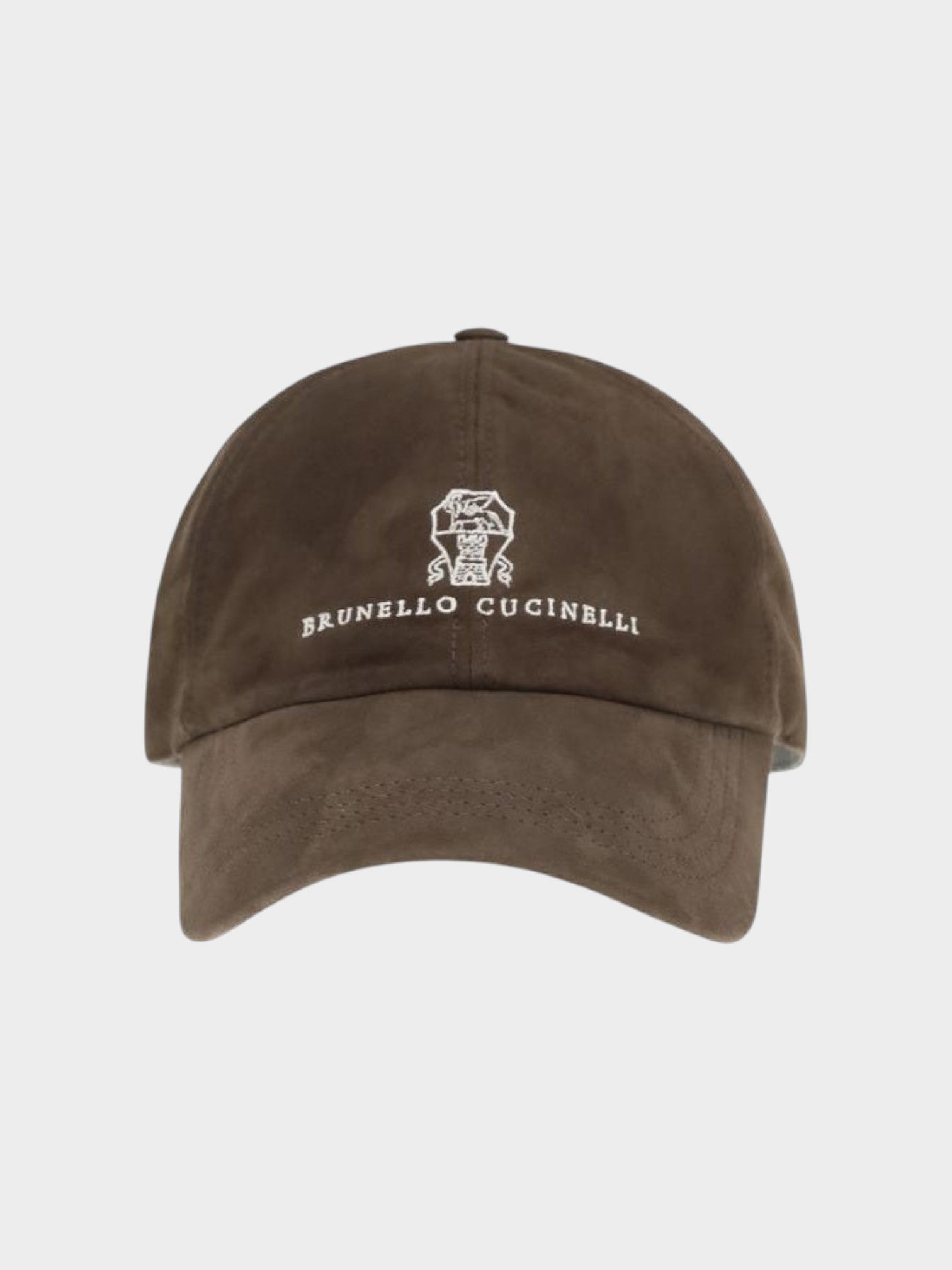 Brunello Cucinelli Brown Calf Leather Bos Taurus Cap (Baseball Hat)