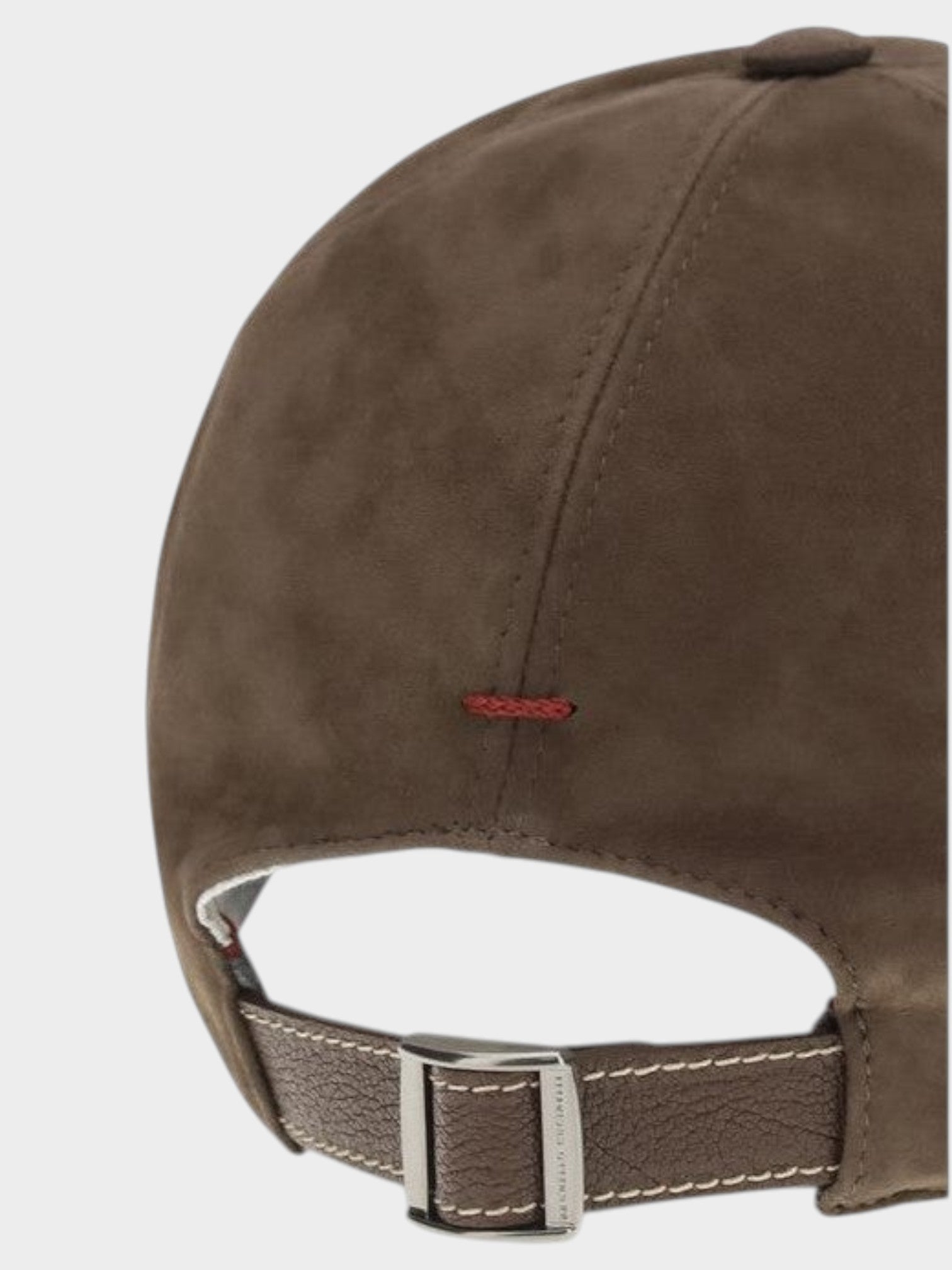 Brunello Cucinelli Brown Calf Leather Bos Taurus Cap (Baseball Hat)-thumbmail-3