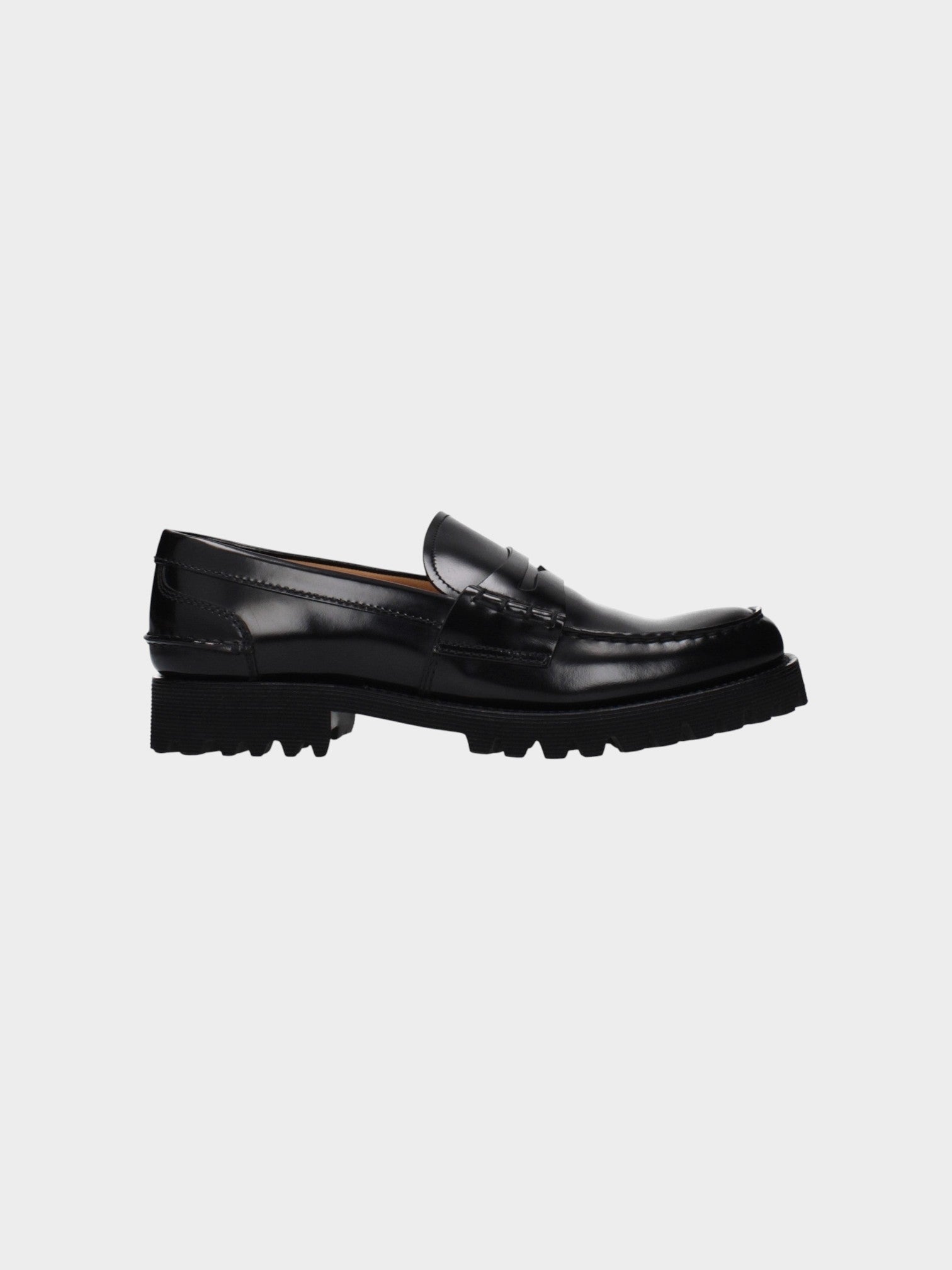 Church's Black Leather Slip-On Loafers