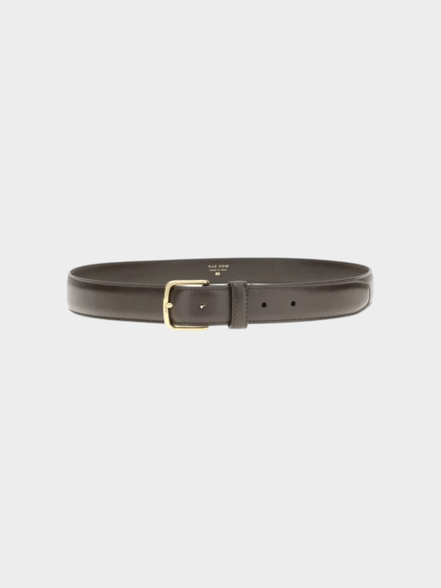 The Row Brown Calf Leather Bos Taurus Regular Belt-thumbmail-2