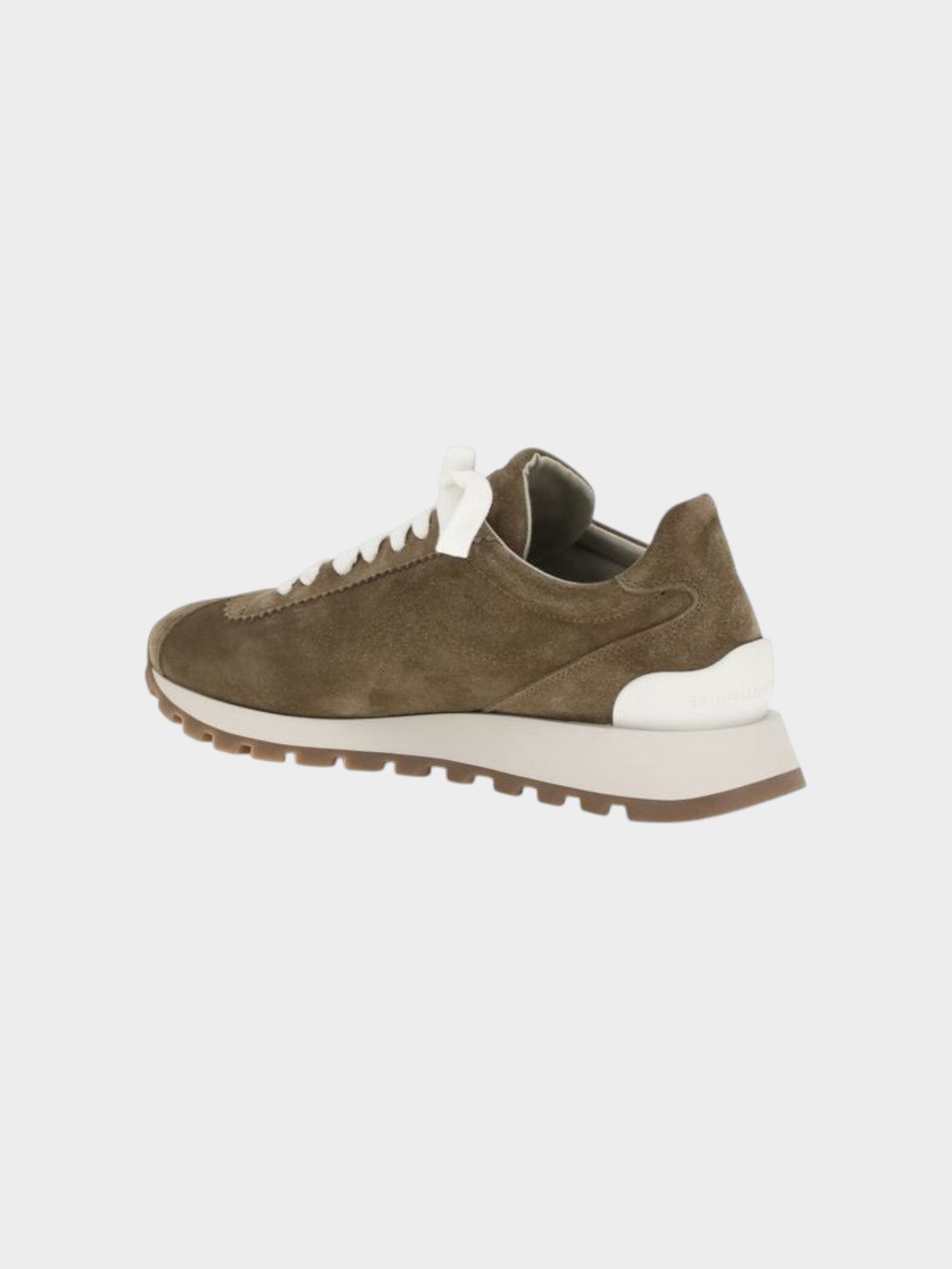 Brunello Cucinelli Brown Calf Leather Bos Taurus Platform Sneakers-thumbmail-3