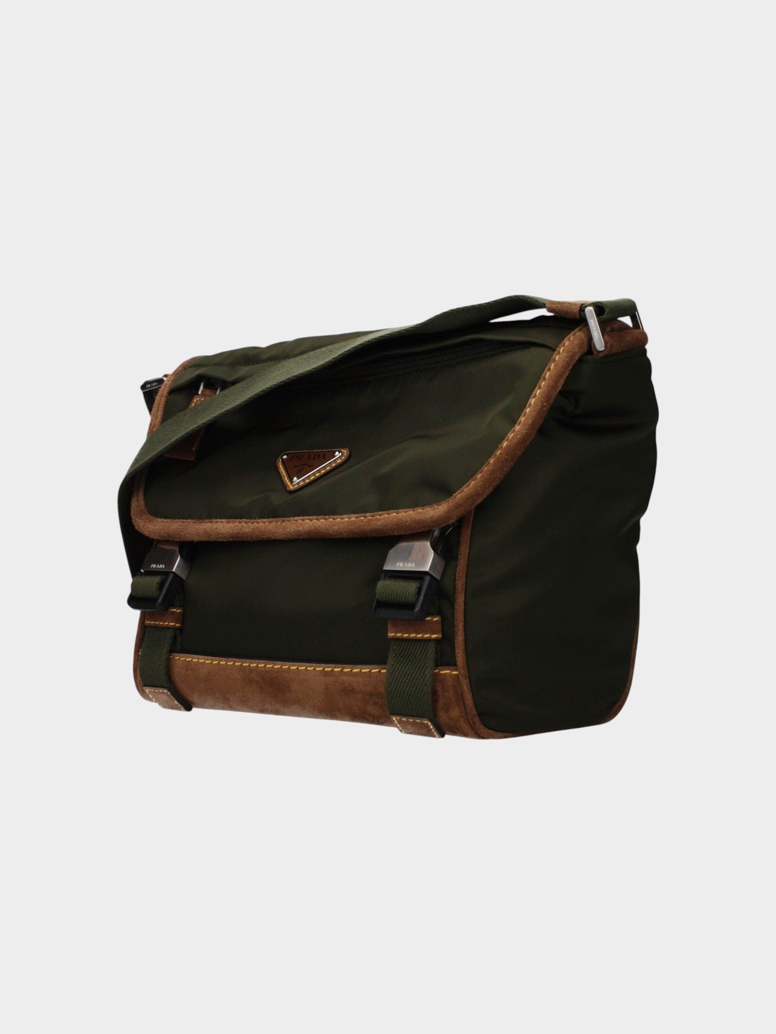 Prada Green Fabric Crossbody Bag-thumbmail-2