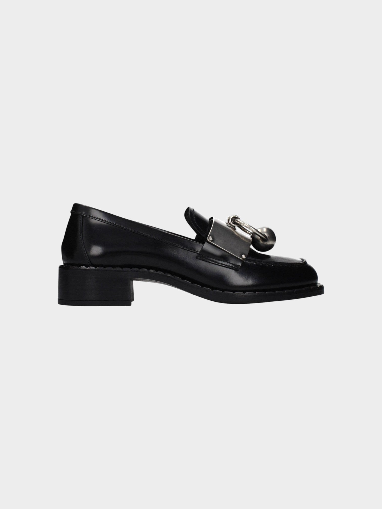 Prada Black Leather Slip-On Loafers