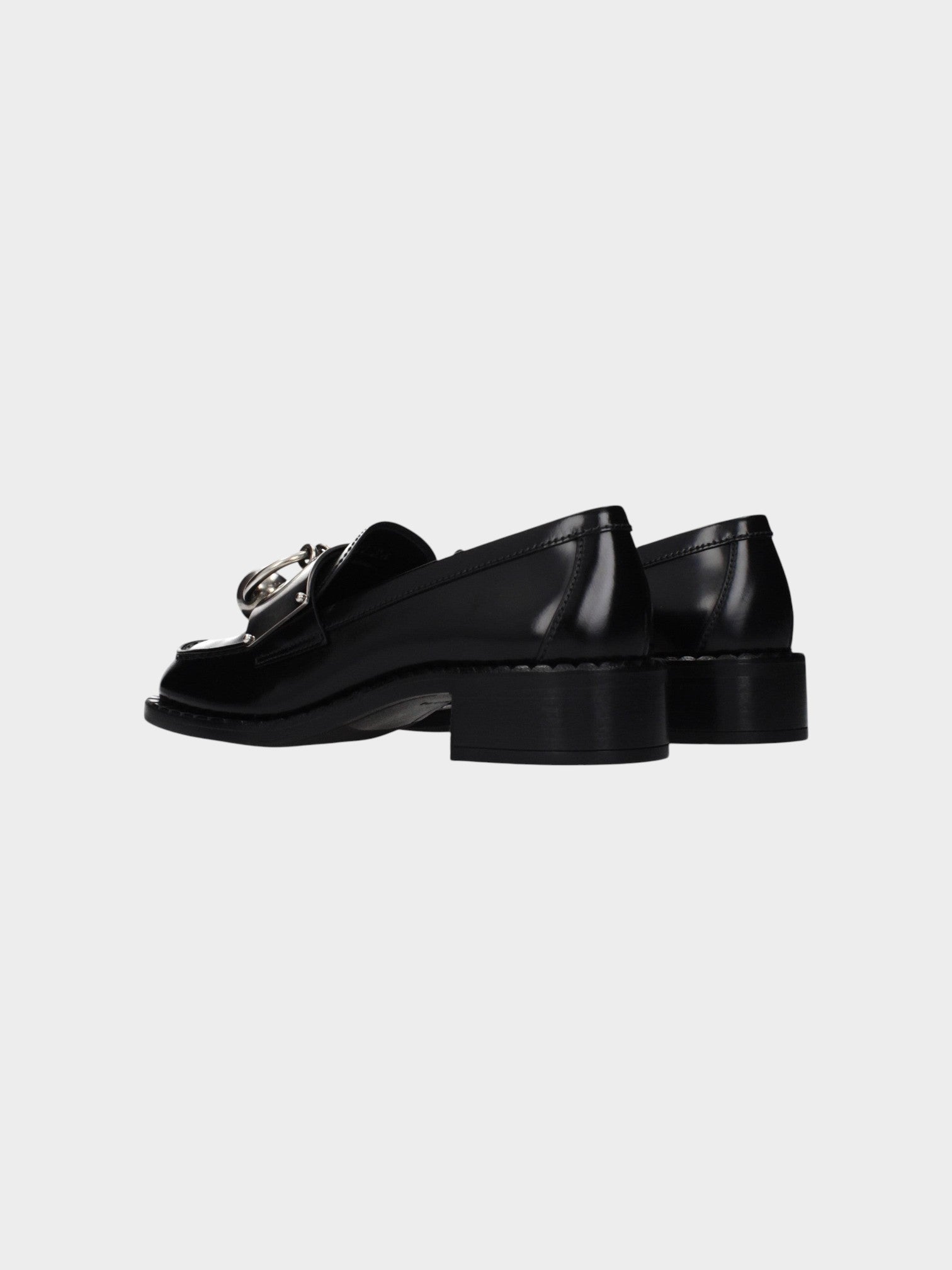 Prada Black Leather Slip-On Loafers-thumbmail-4