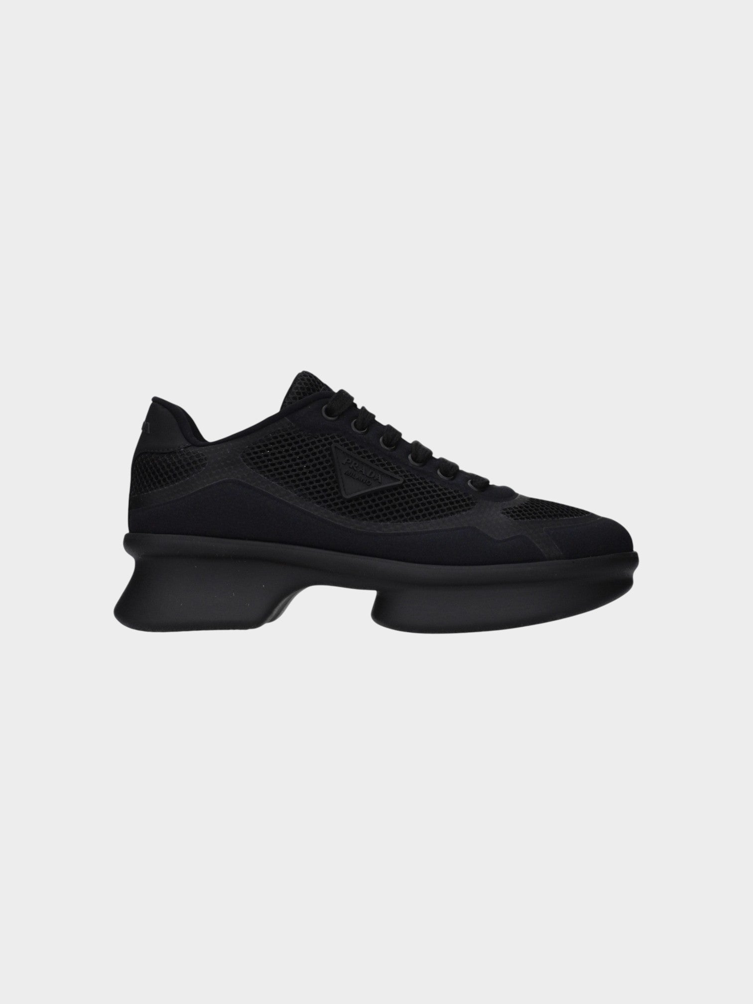 Prada Black Fabric Low Top Sneakers