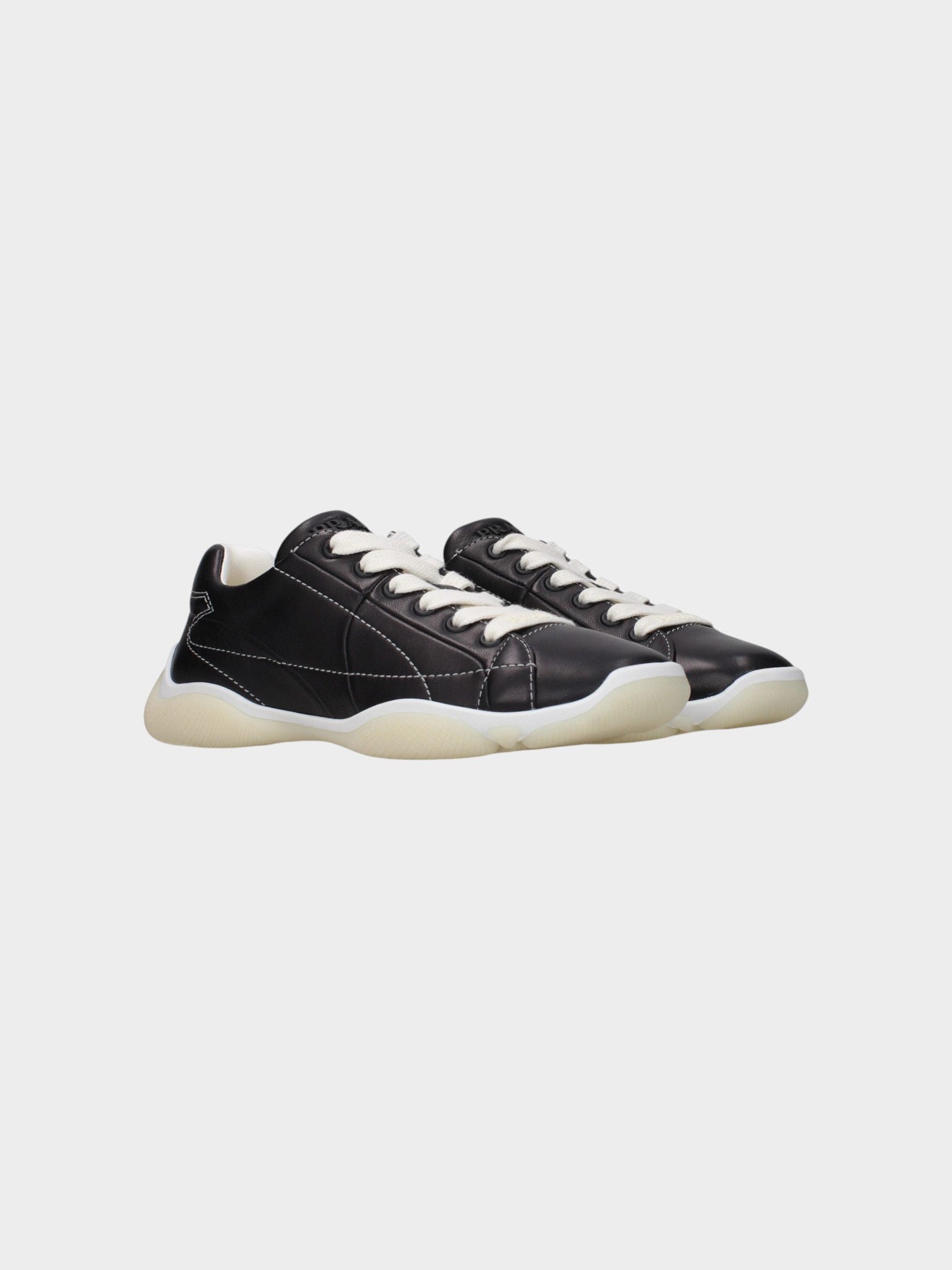 Prada Black Leather Sneakers-thumbmail-2