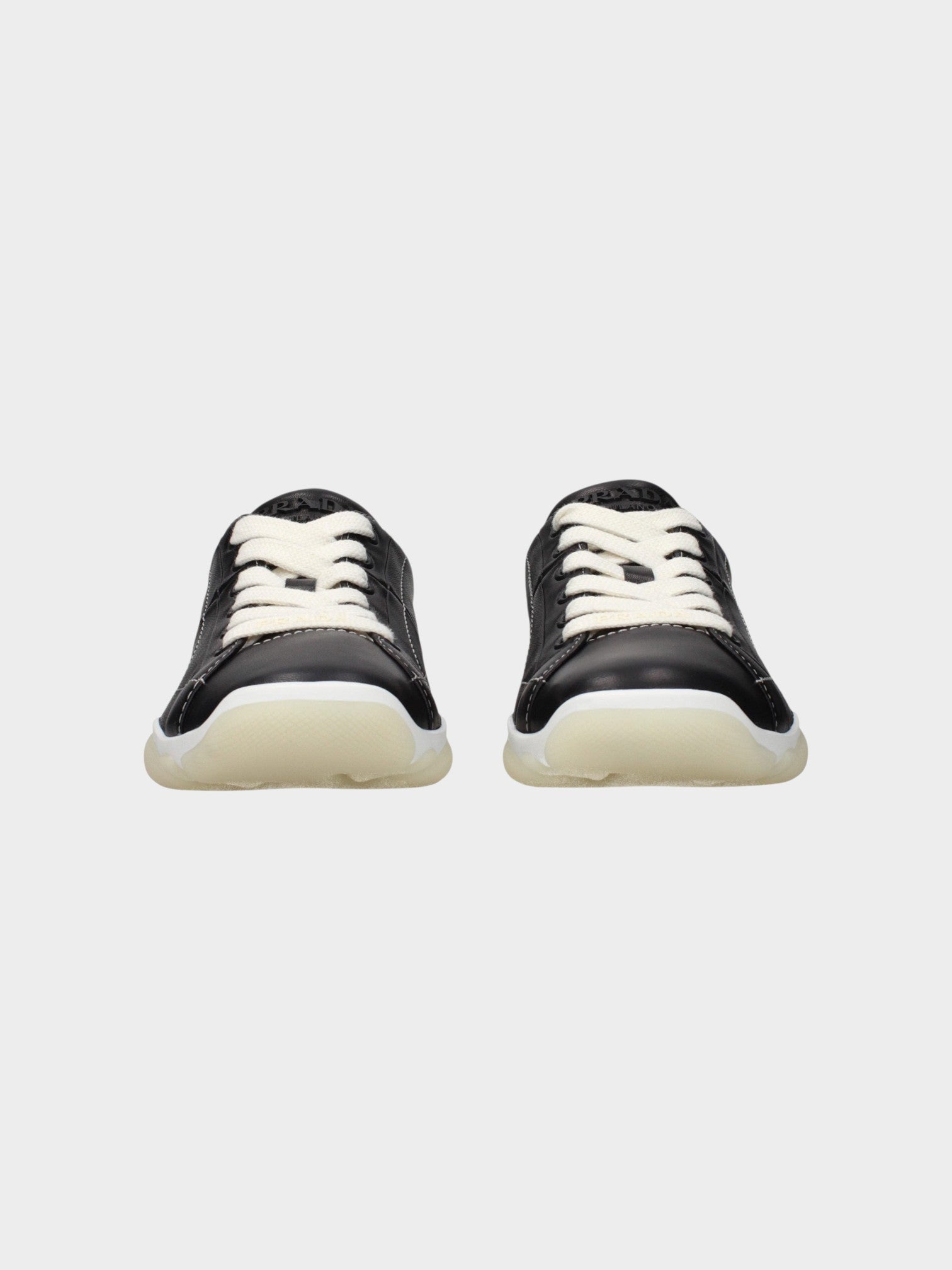 Prada Black Leather Sneakers-thumbmail-3