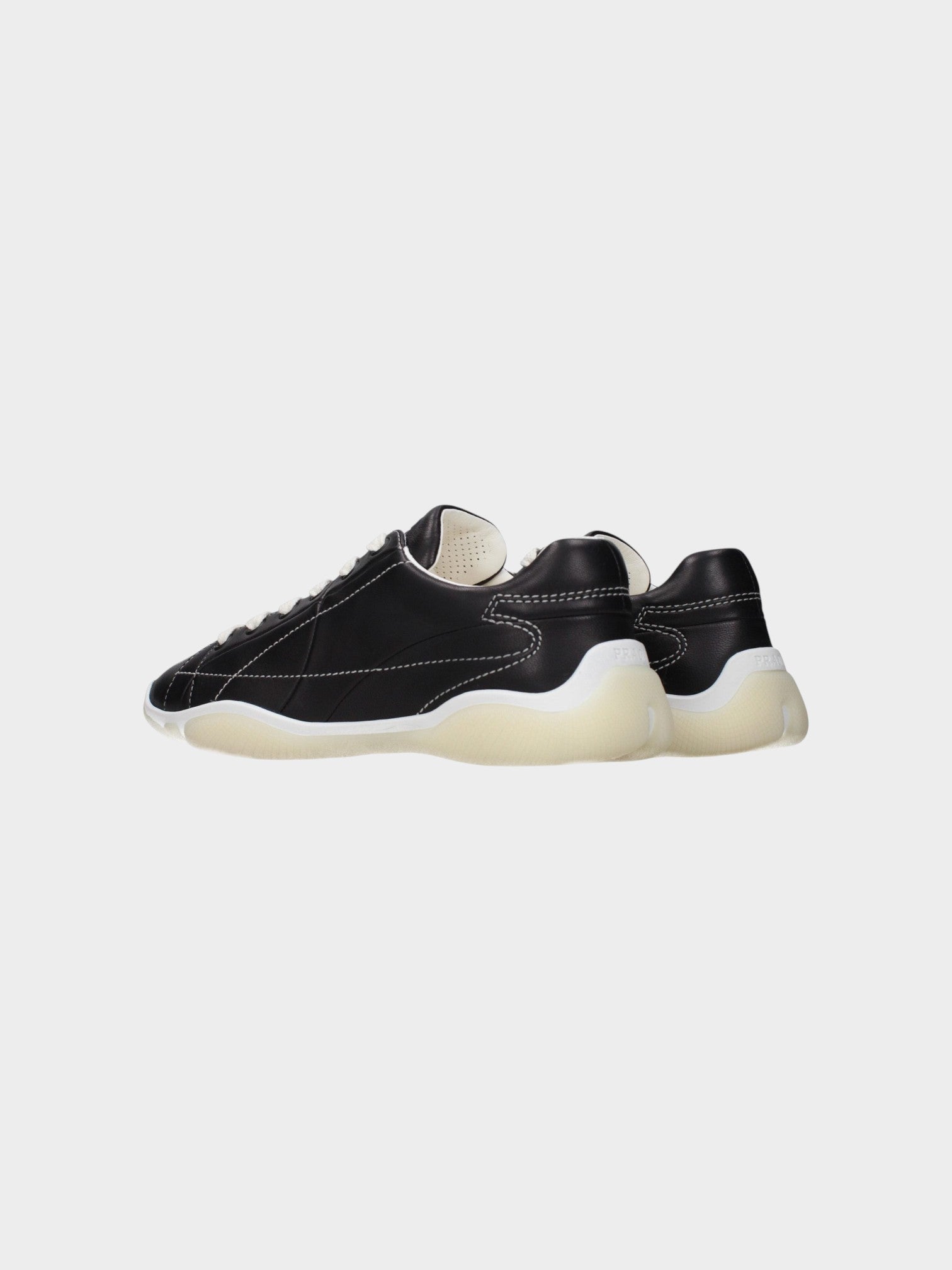 Prada Black Leather Sneakers-thumbmail-4