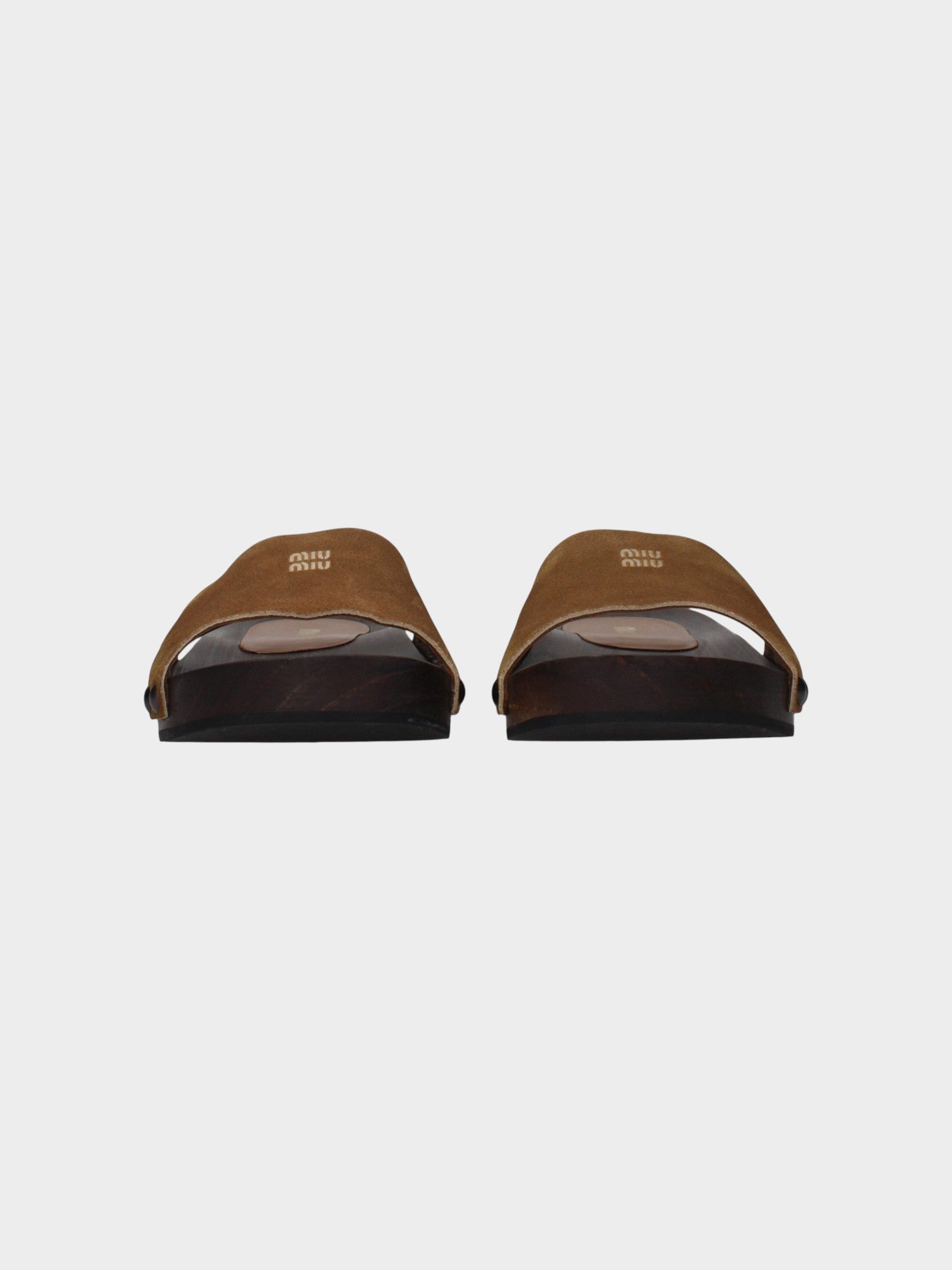 Miu Miu Brown Leather Slippers-thumbmail-3