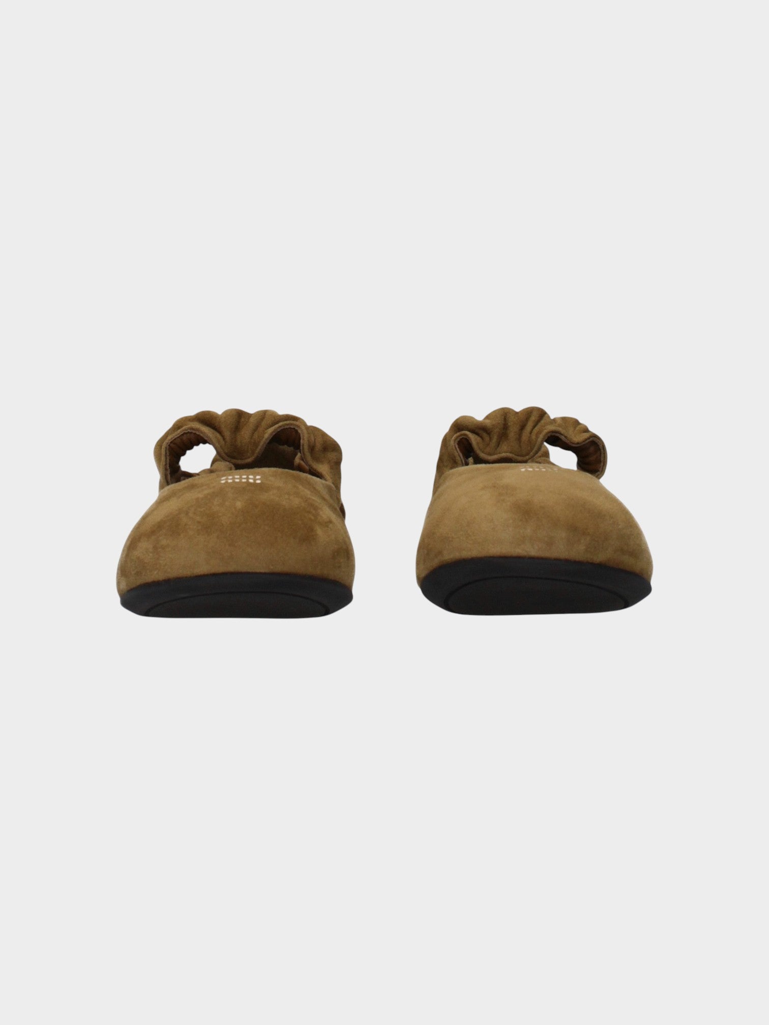 Miu Miu Green Leather Ballet Flats-thumbmail-3