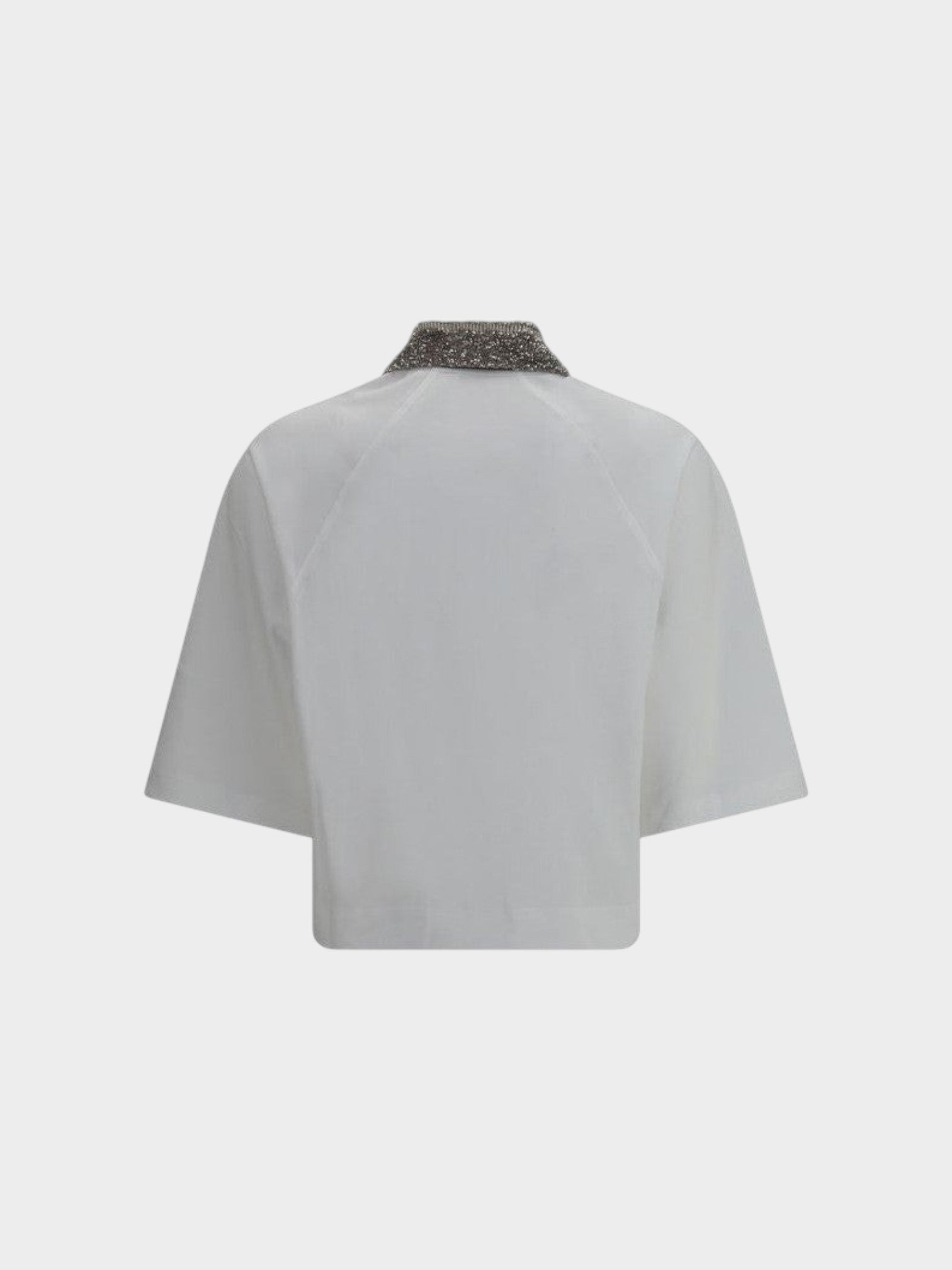 Brunello Cucinelli White Cotton Polo Shirt-thumbmail-2