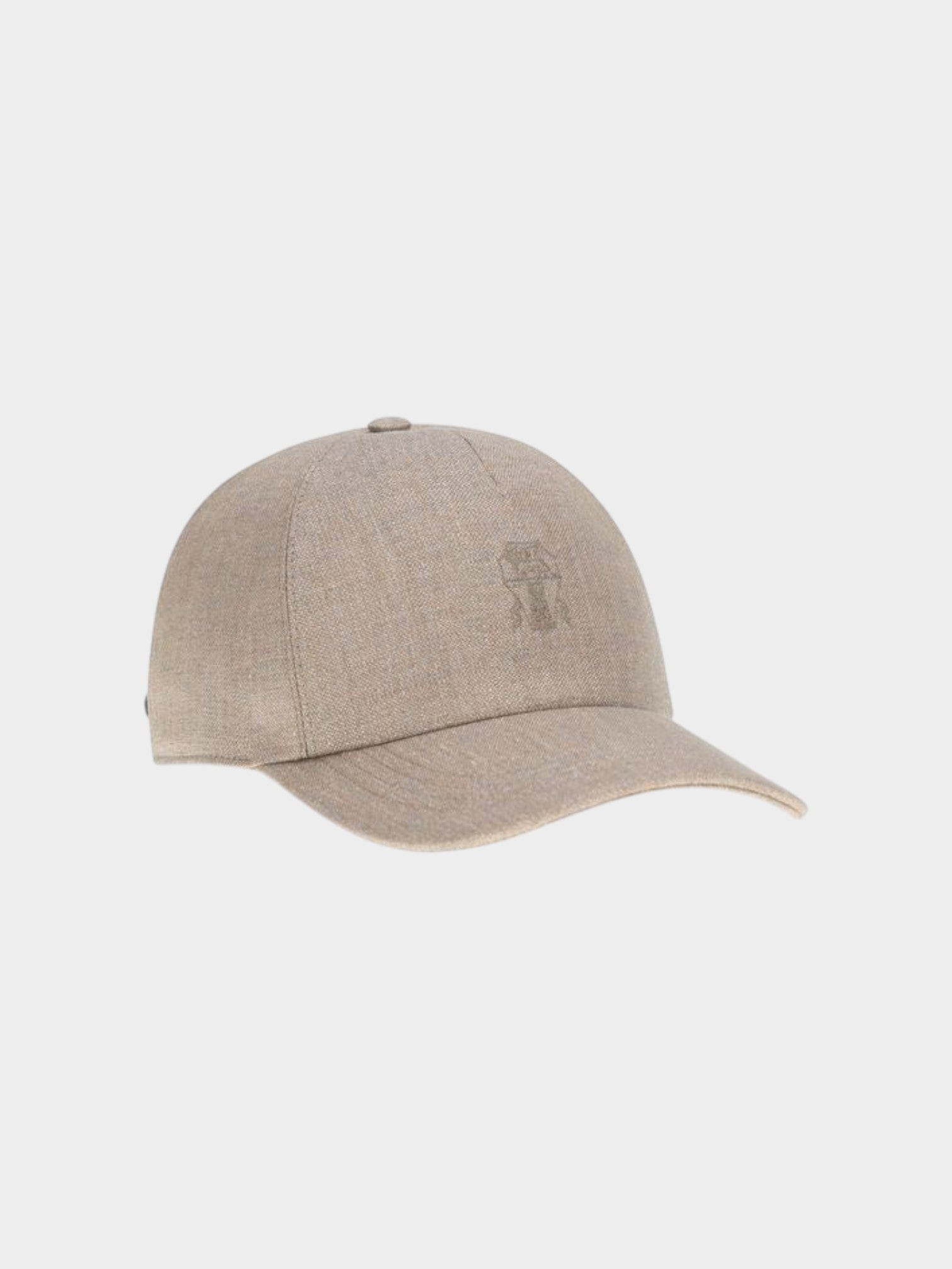 Brunello Cucinelli Beige Linen Cap (Baseball Hat)-thumbmail-2
