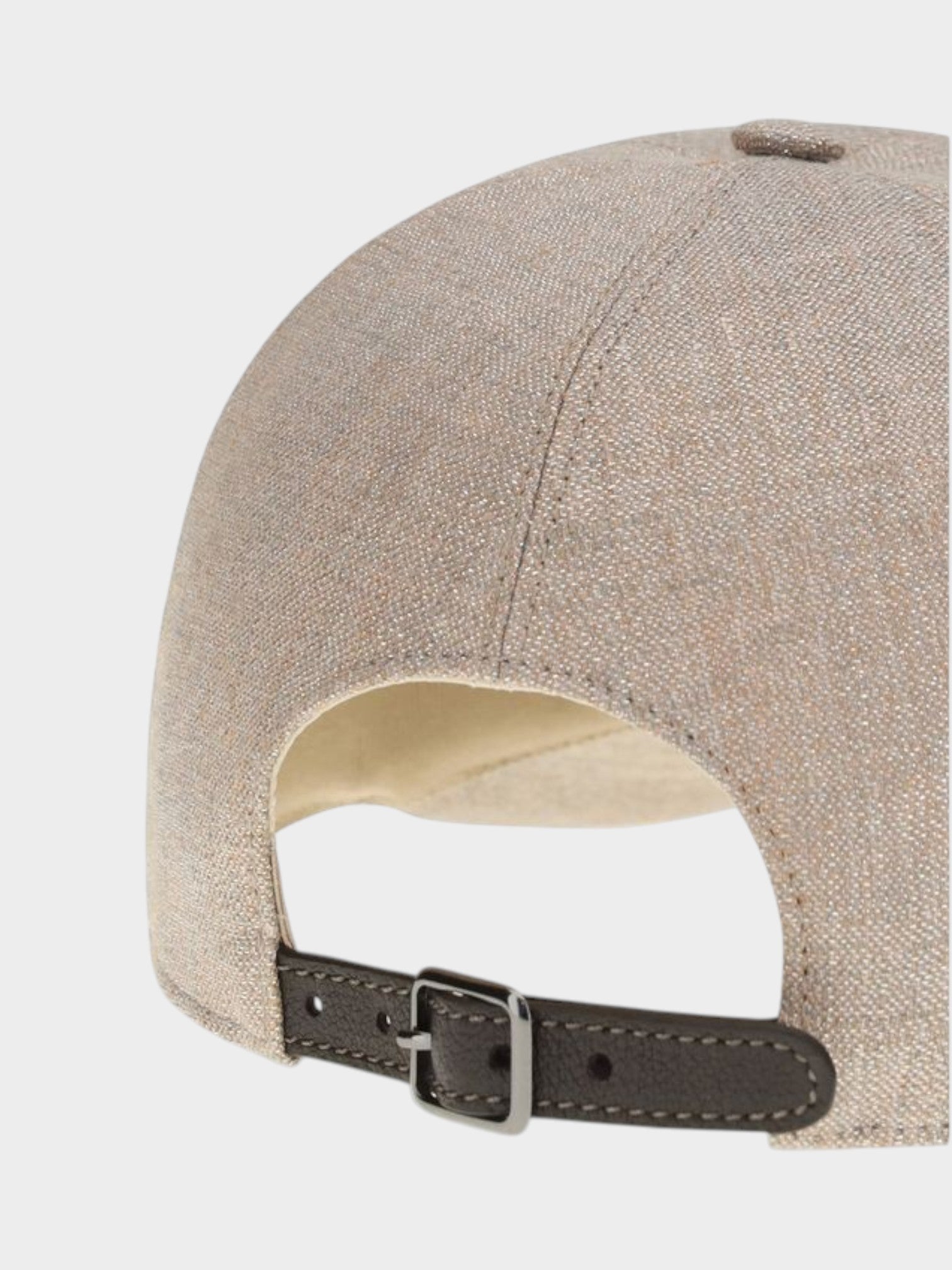 Brunello Cucinelli Beige Linen Cap (Baseball Hat)-thumbmail-3