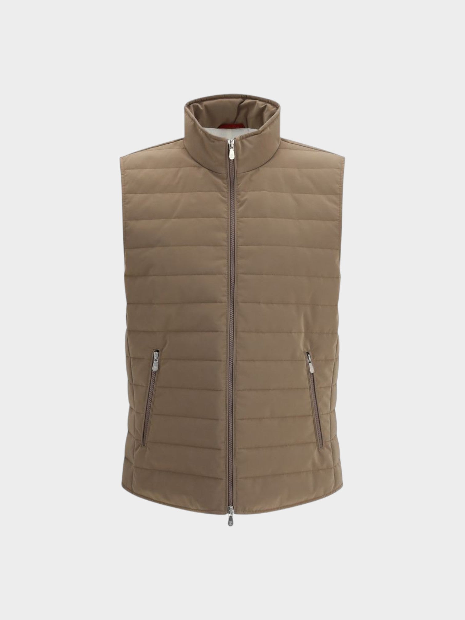 Brunello Cucinelli Beige Polyester Sleveless Jacket