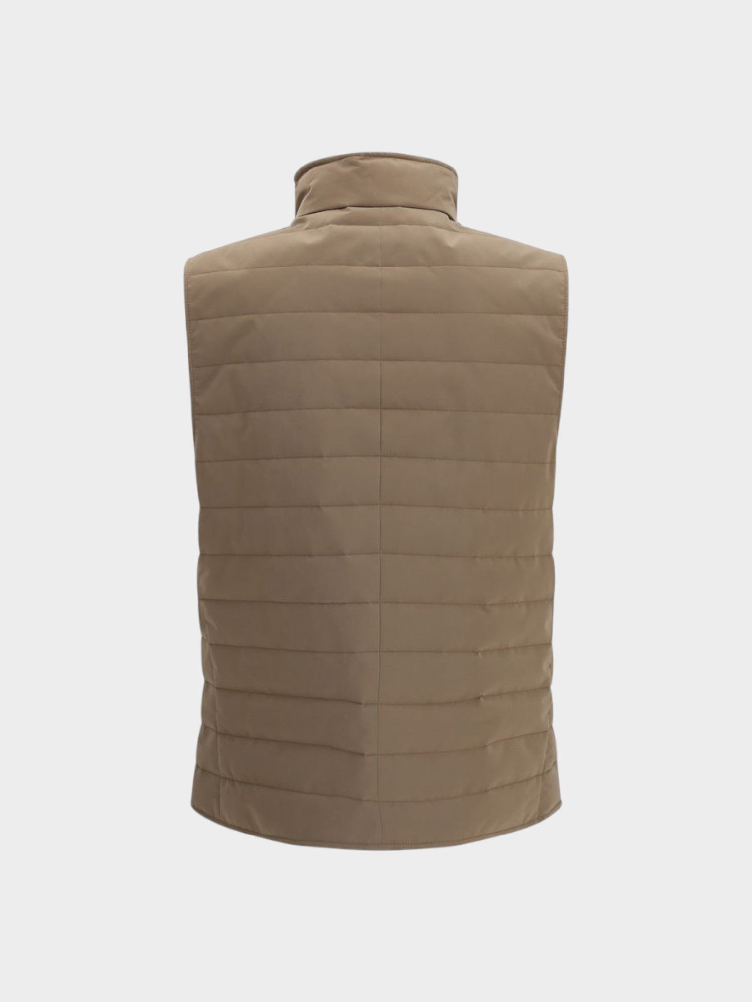 Brunello Cucinelli Beige Polyester Sleveless Jacket-thumbmail-2