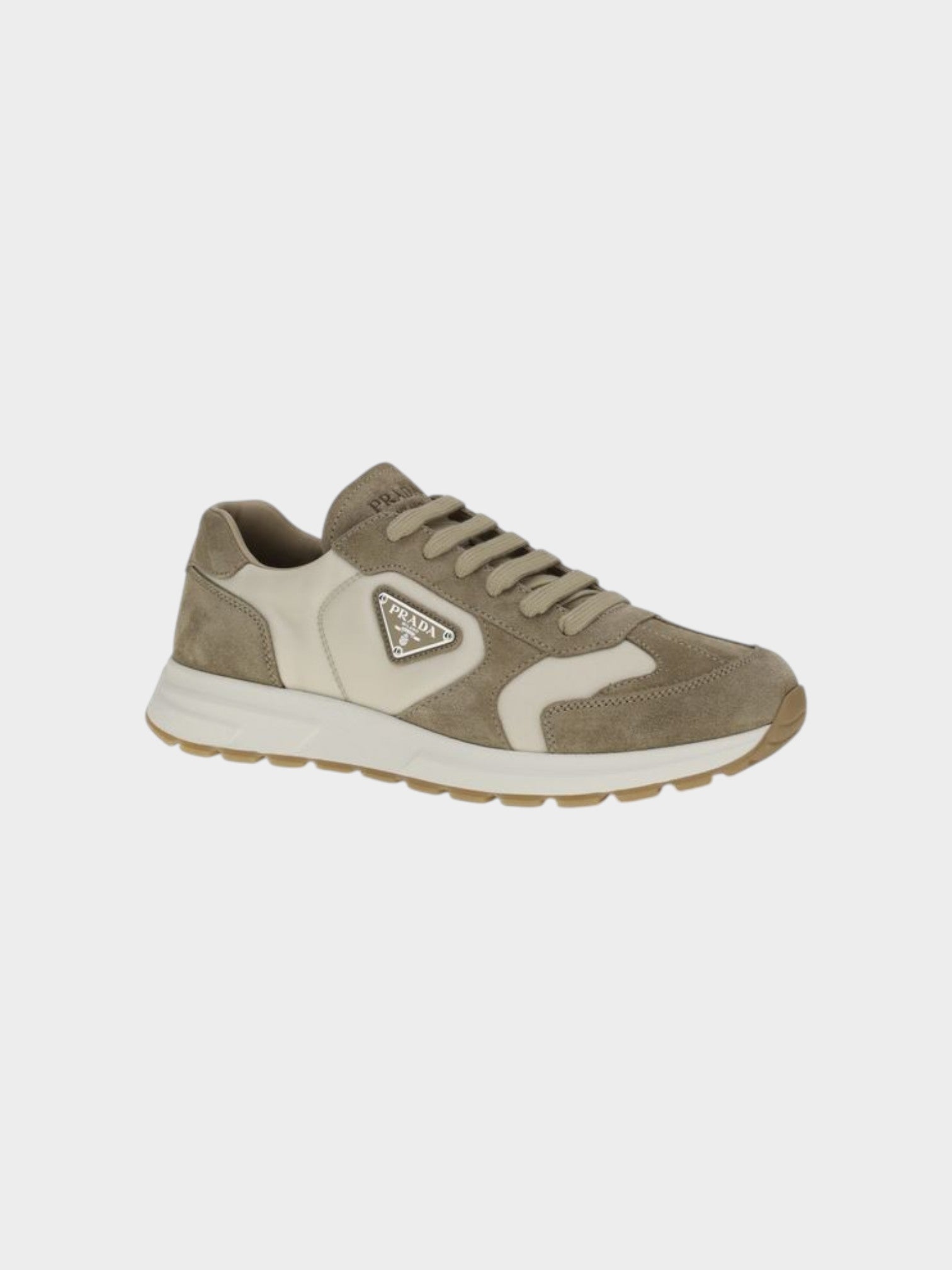 Prada Beige Calf Leather Bos Taurus Athletic Sneakers-thumbmail-2