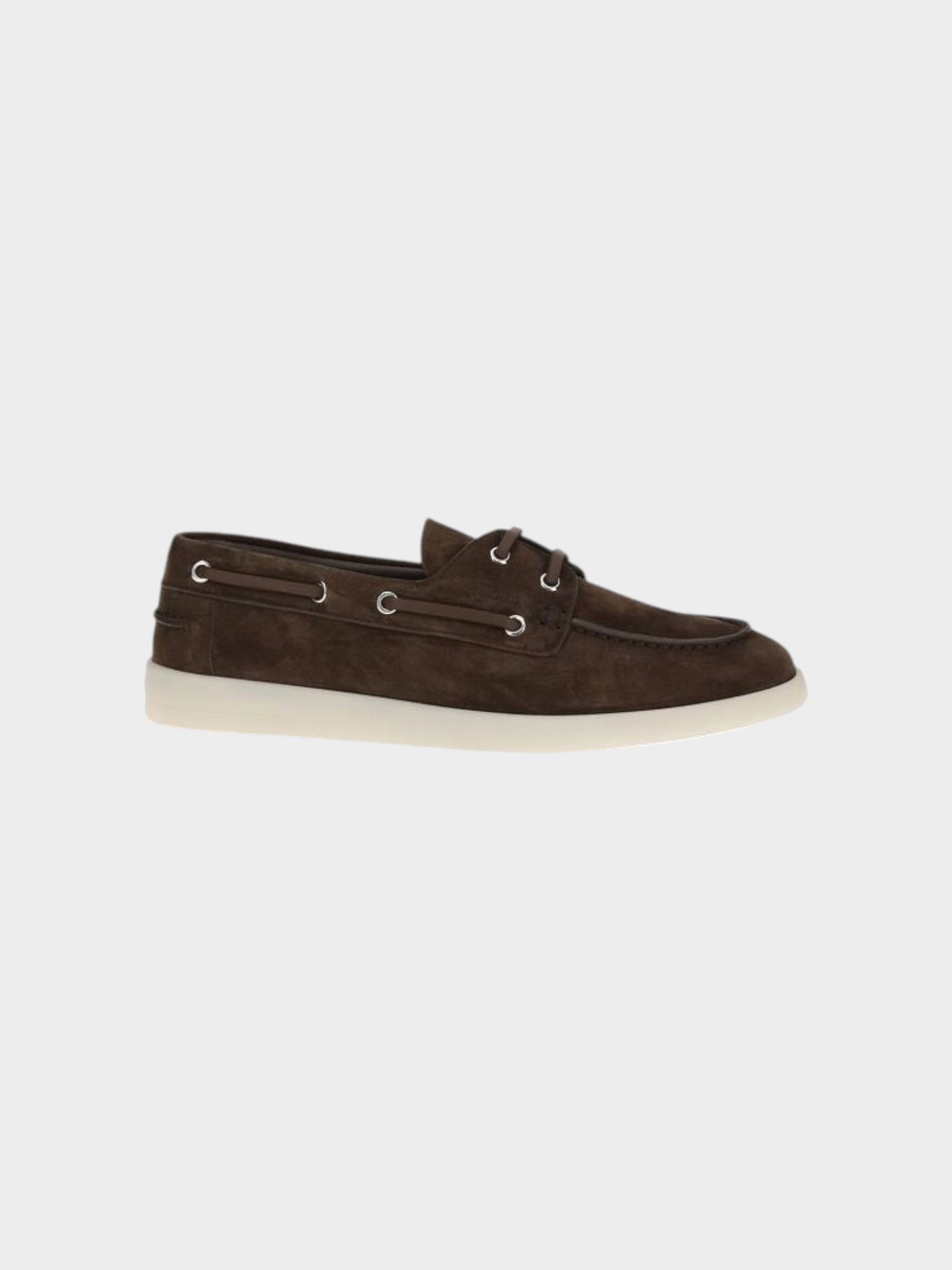 Prada Brown Calf Leather Bos Taurus Slip-On Loafers
