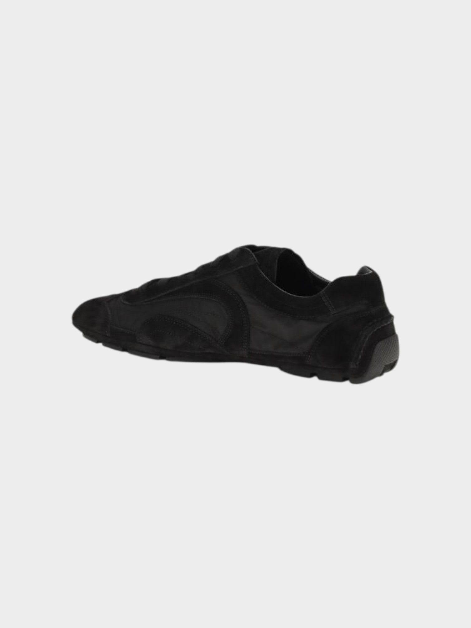 Prada Black Calf Leather Bos Taurus Athletic Sneakers-thumbmail-3