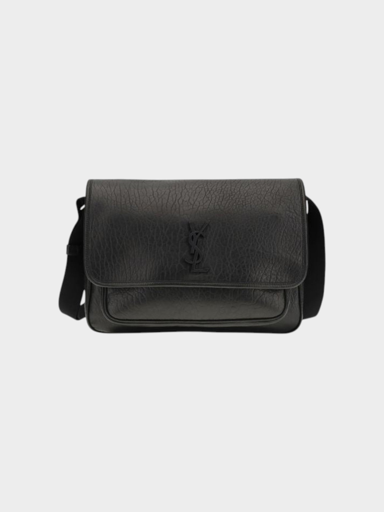 Saint Laurent Black Calf Leather Bos Taurus Shoulder Bag