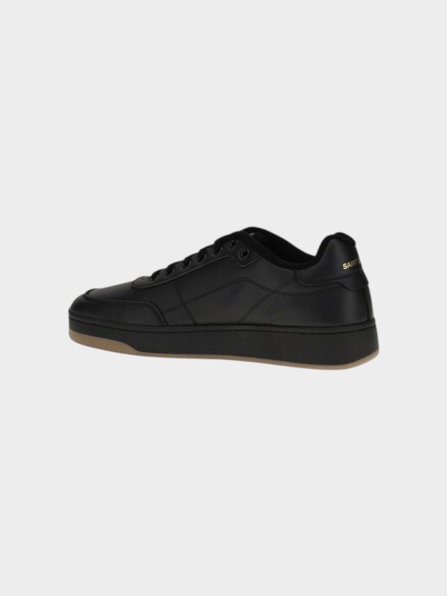 Saint Laurent Black Calf Leather Bos Taurus Low Top Sneakers-thumbmail-3