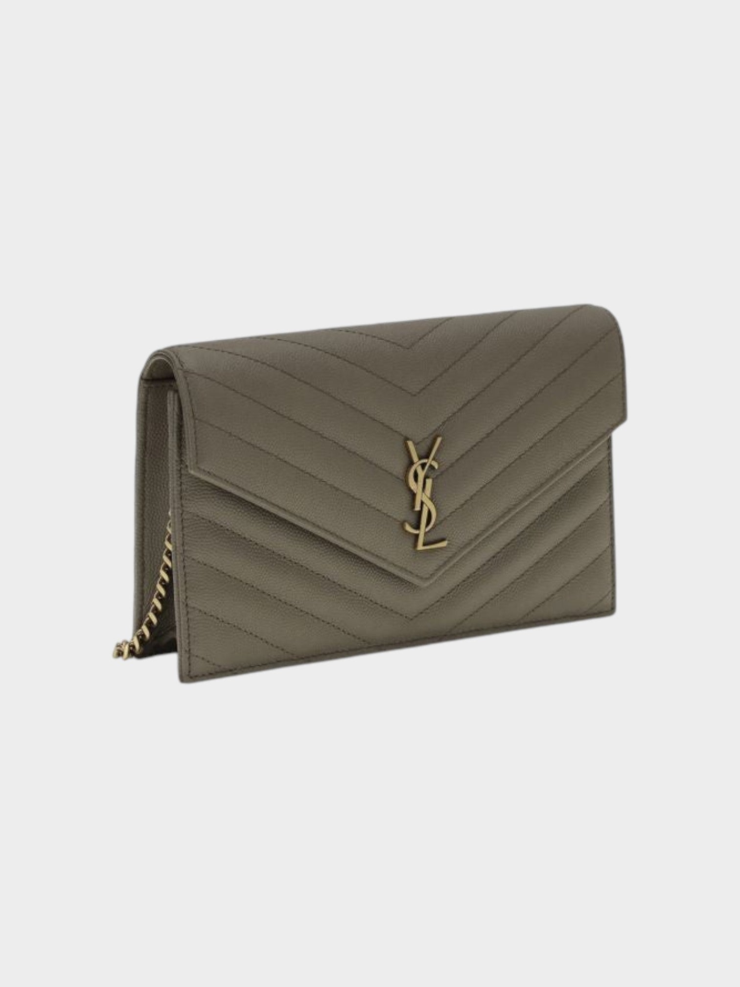 Saint Laurent Gray Calf Leather Bos Taurus Wallet-thumbmail-2