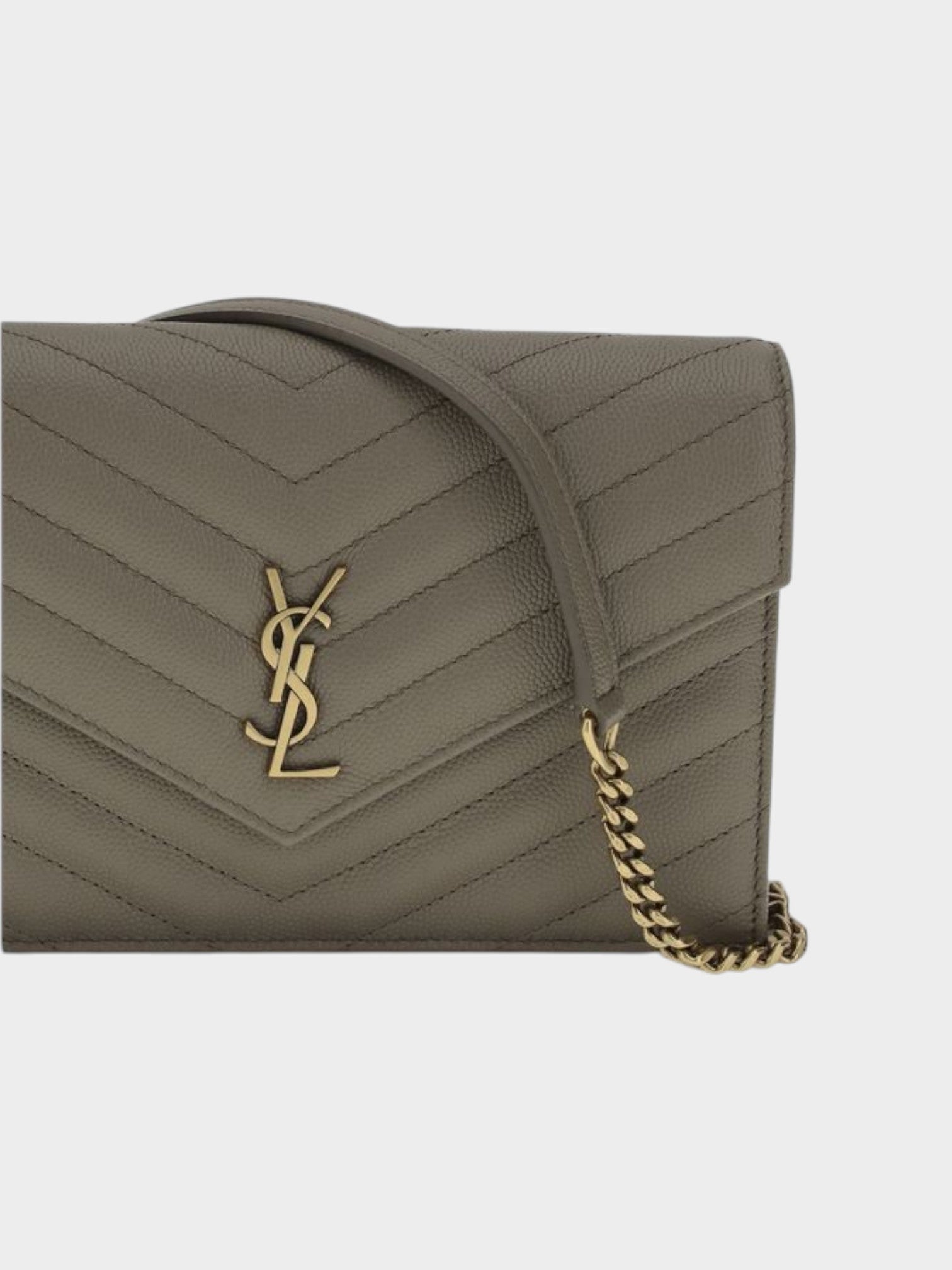 Saint Laurent Gray Calf Leather Bos Taurus Wallet-thumbmail-4
