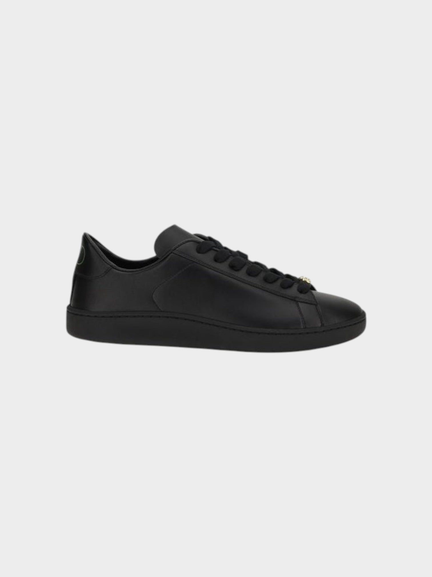 Valentino Garavani Black Calf Leather Bos Taurus Sneakers