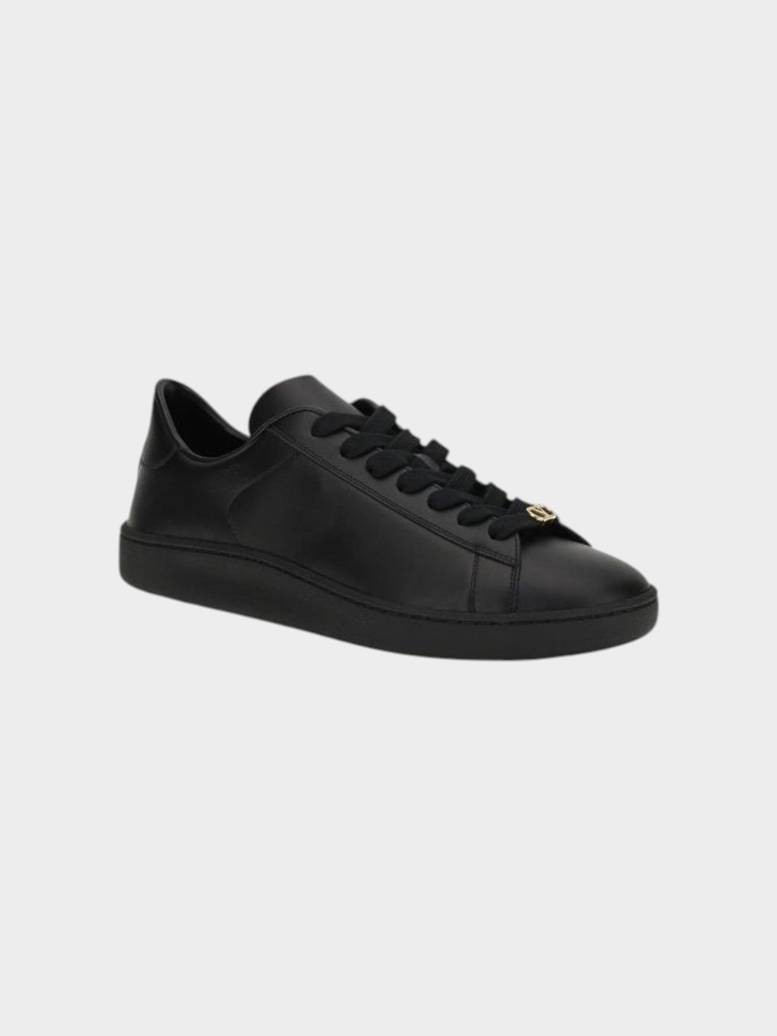 Valentino Garavani Black Calf Leather Bos Taurus Sneakers-thumbmail-2