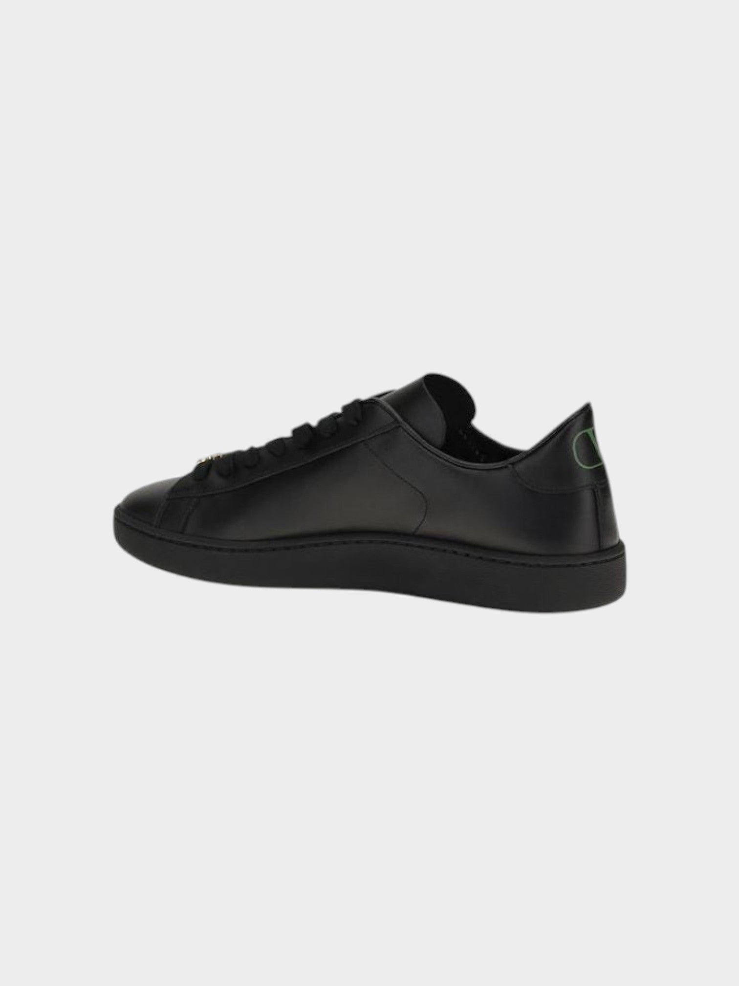 Valentino Garavani Black Calf Leather Bos Taurus Sneakers-thumbmail-3