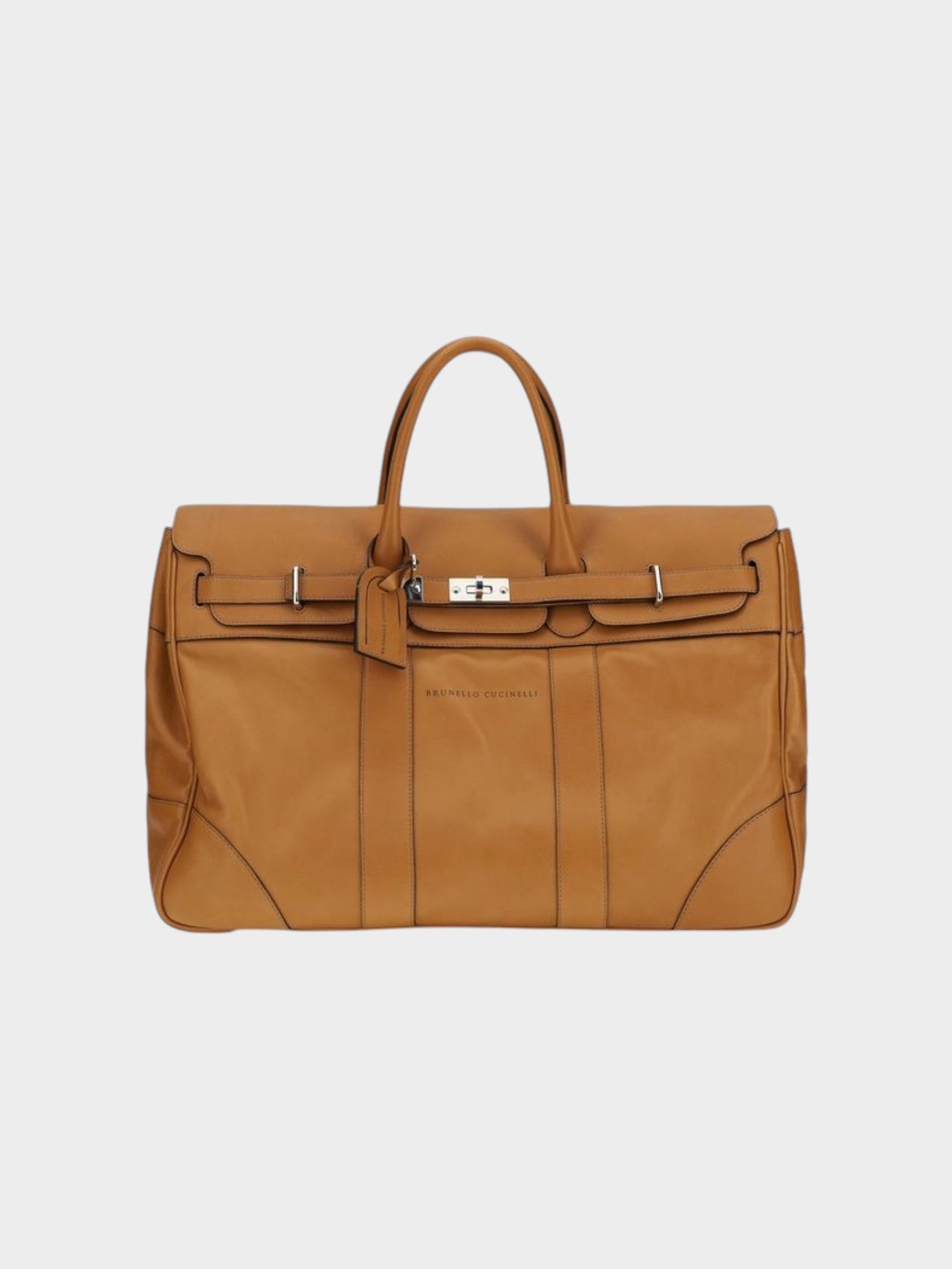 Brunello Cucinelli Brown Calf Leather Bos Taurus Luggage And Travel
