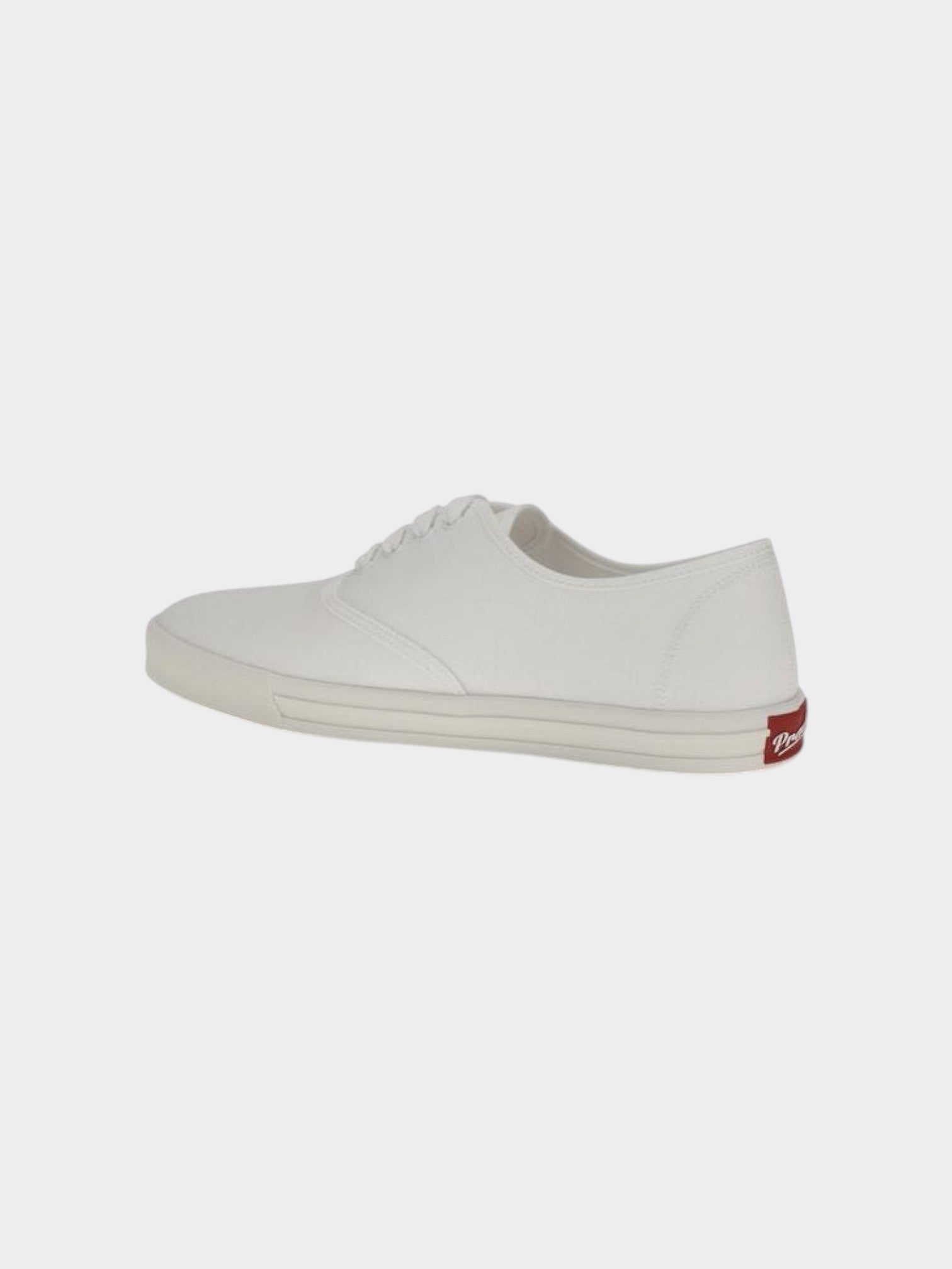 Prada White Cotton Low Top Sneakers-thumbmail-3