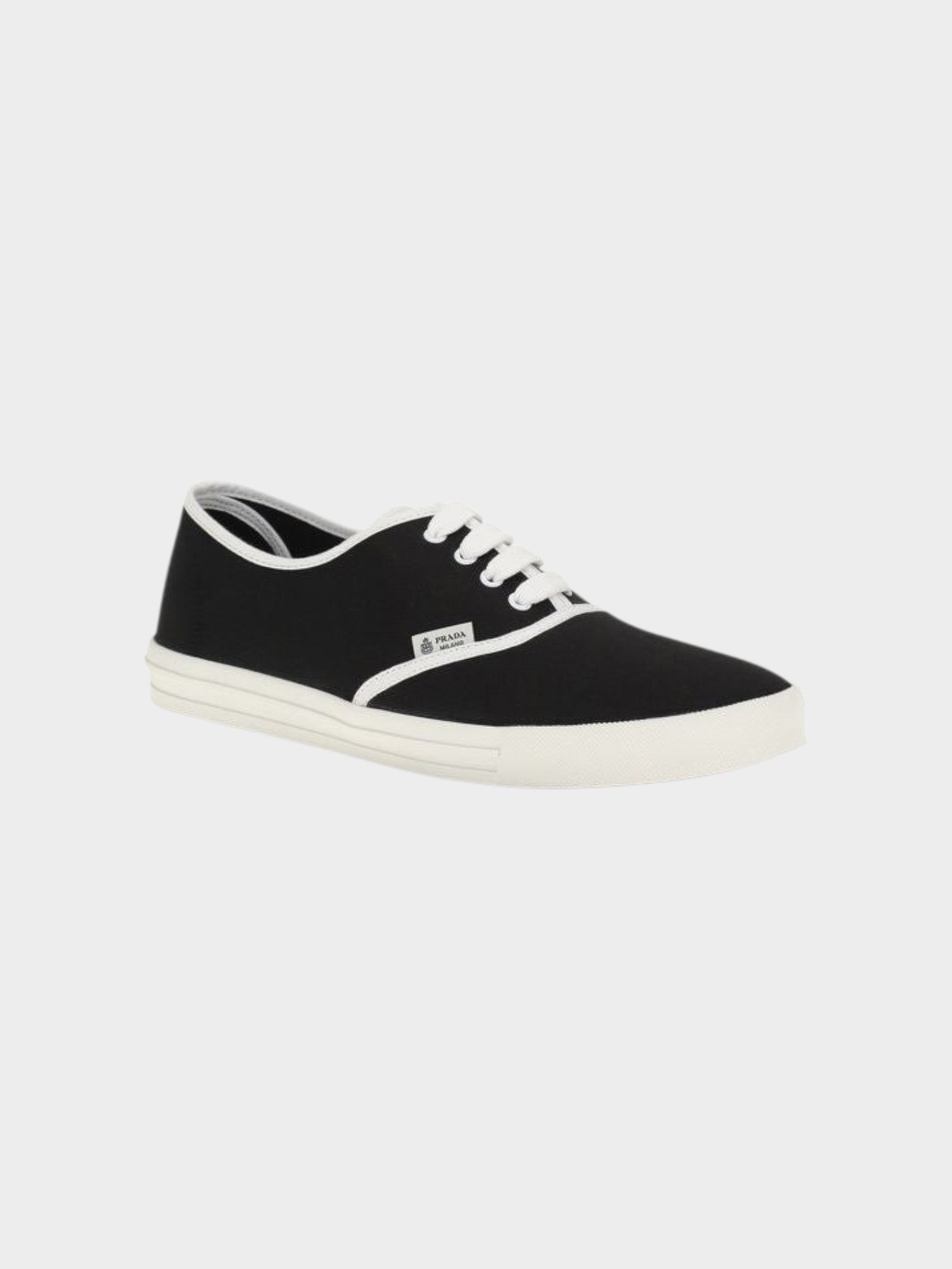 Prada Black Cotton Athletic Sneakers-thumbmail-2