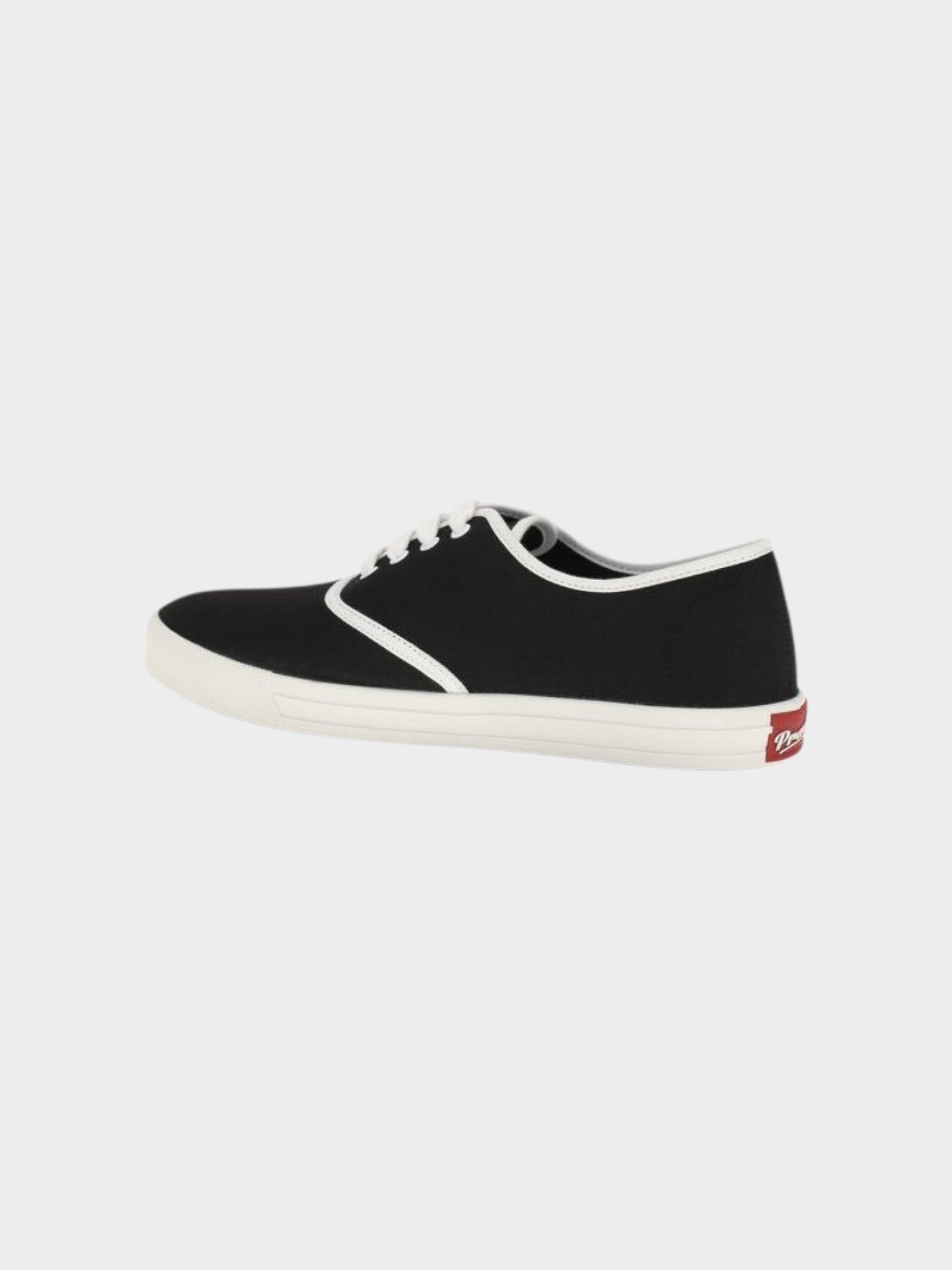 Prada Black Cotton Athletic Sneakers-thumbmail-3
