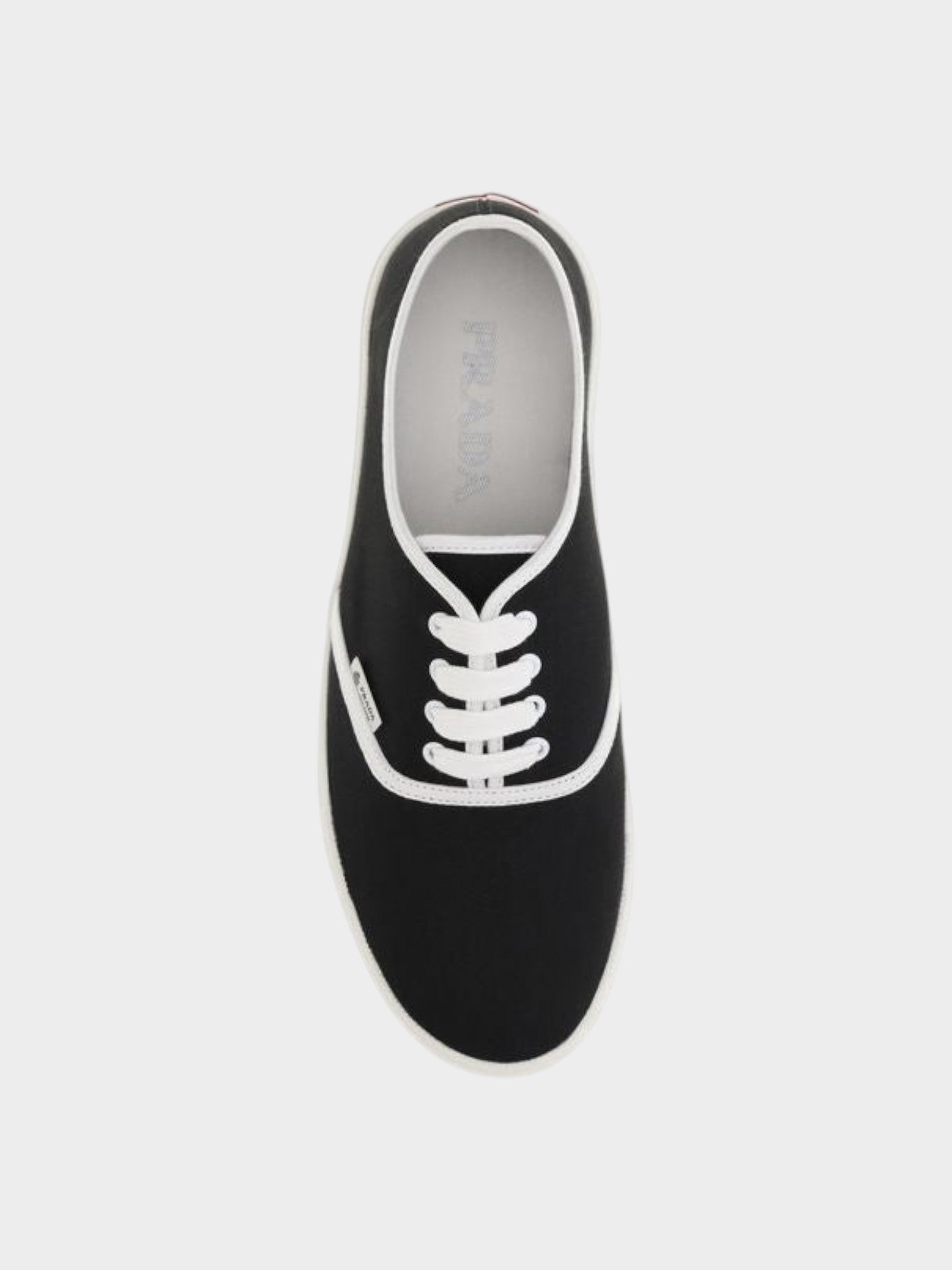 Prada Black Cotton Athletic Sneakers-thumbmail-4