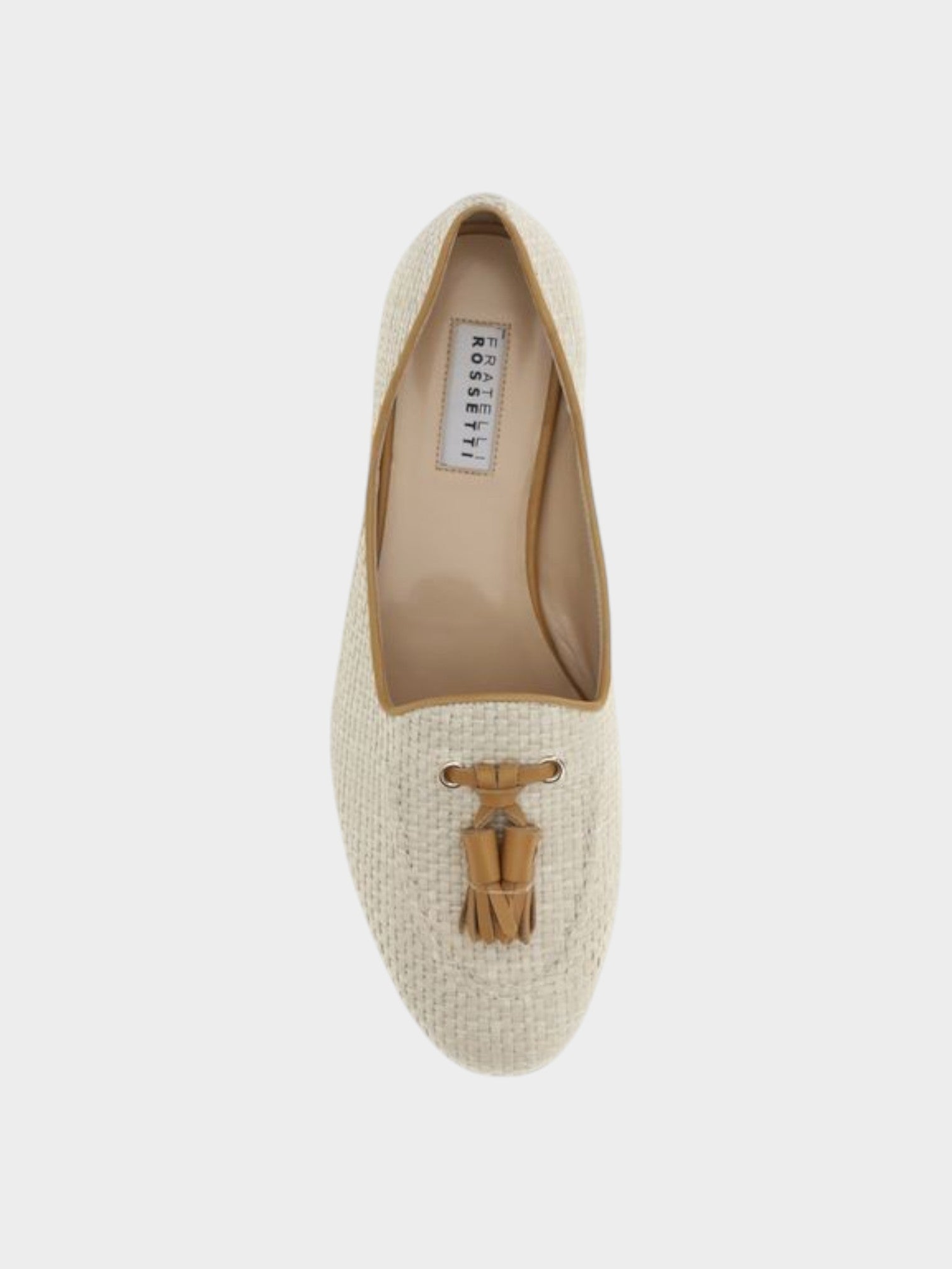 Fratelli Rossetti Beige Raffia Slip-On Loafers-thumbmail-4