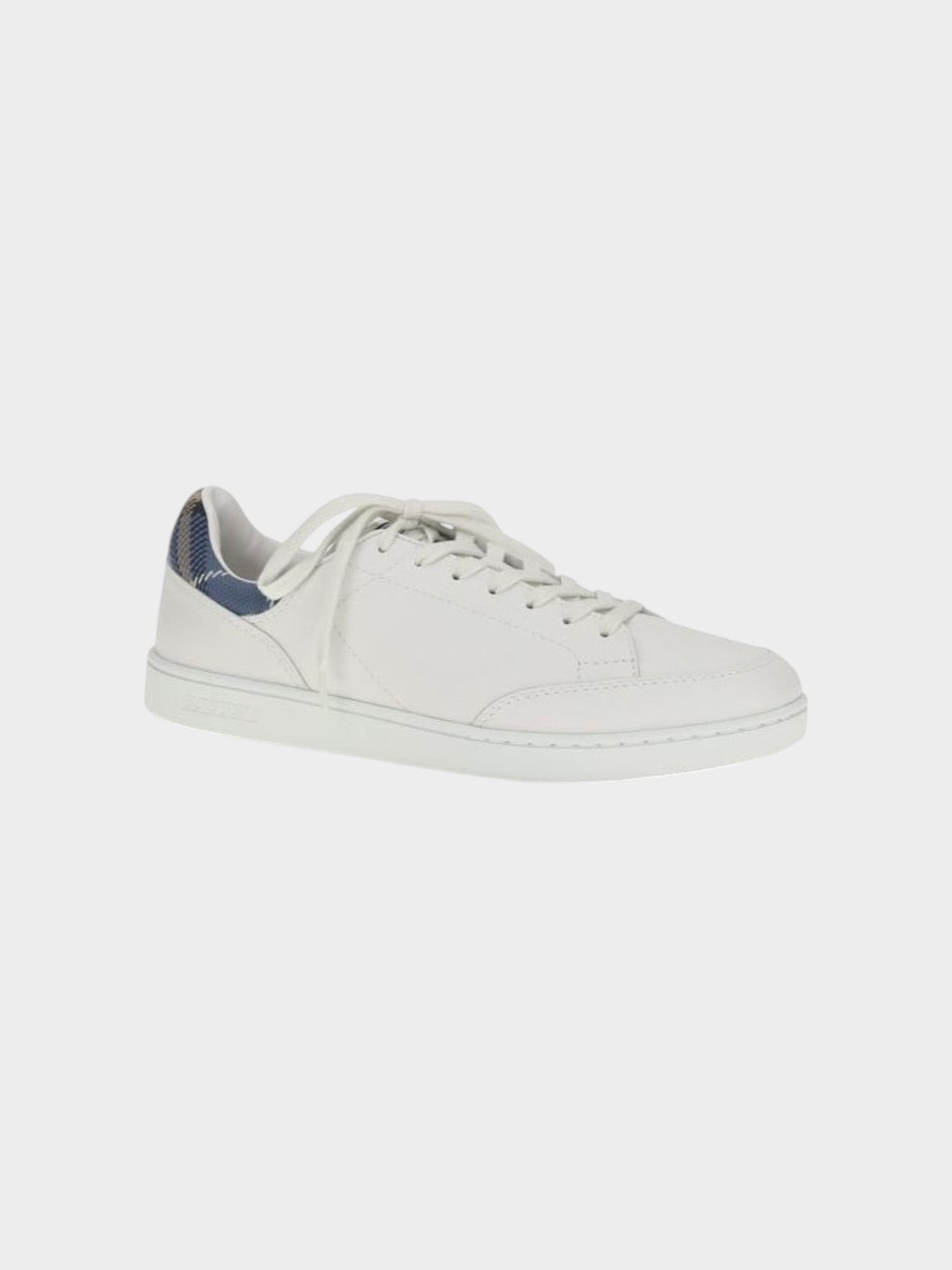 Burberry White Calf Leather Bos Taurus Low Top Sneakers-thumbmail-2