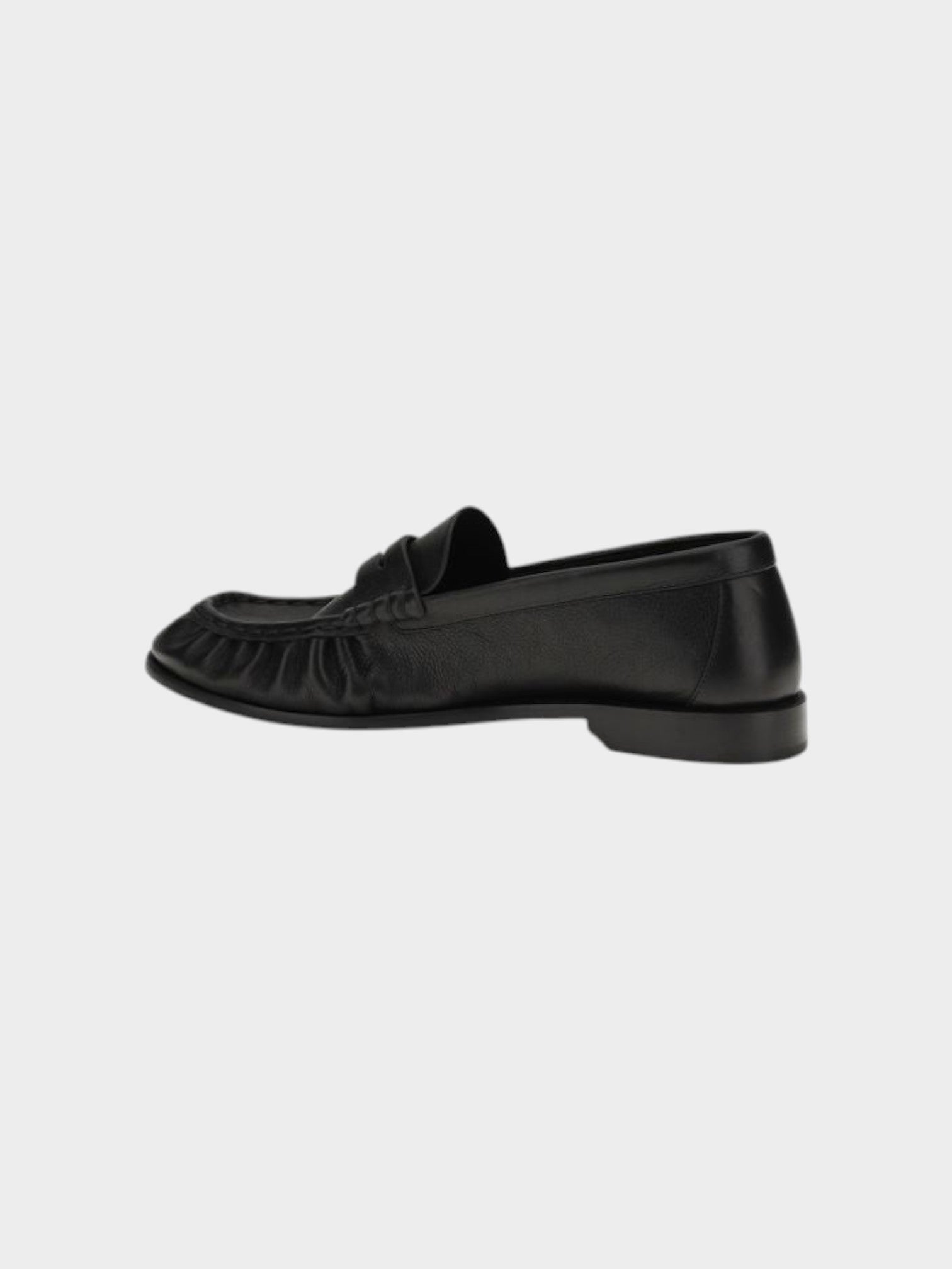 Saint Laurent Black Calf Leather Bos Taurus Slip-On Loafers-thumbmail-3